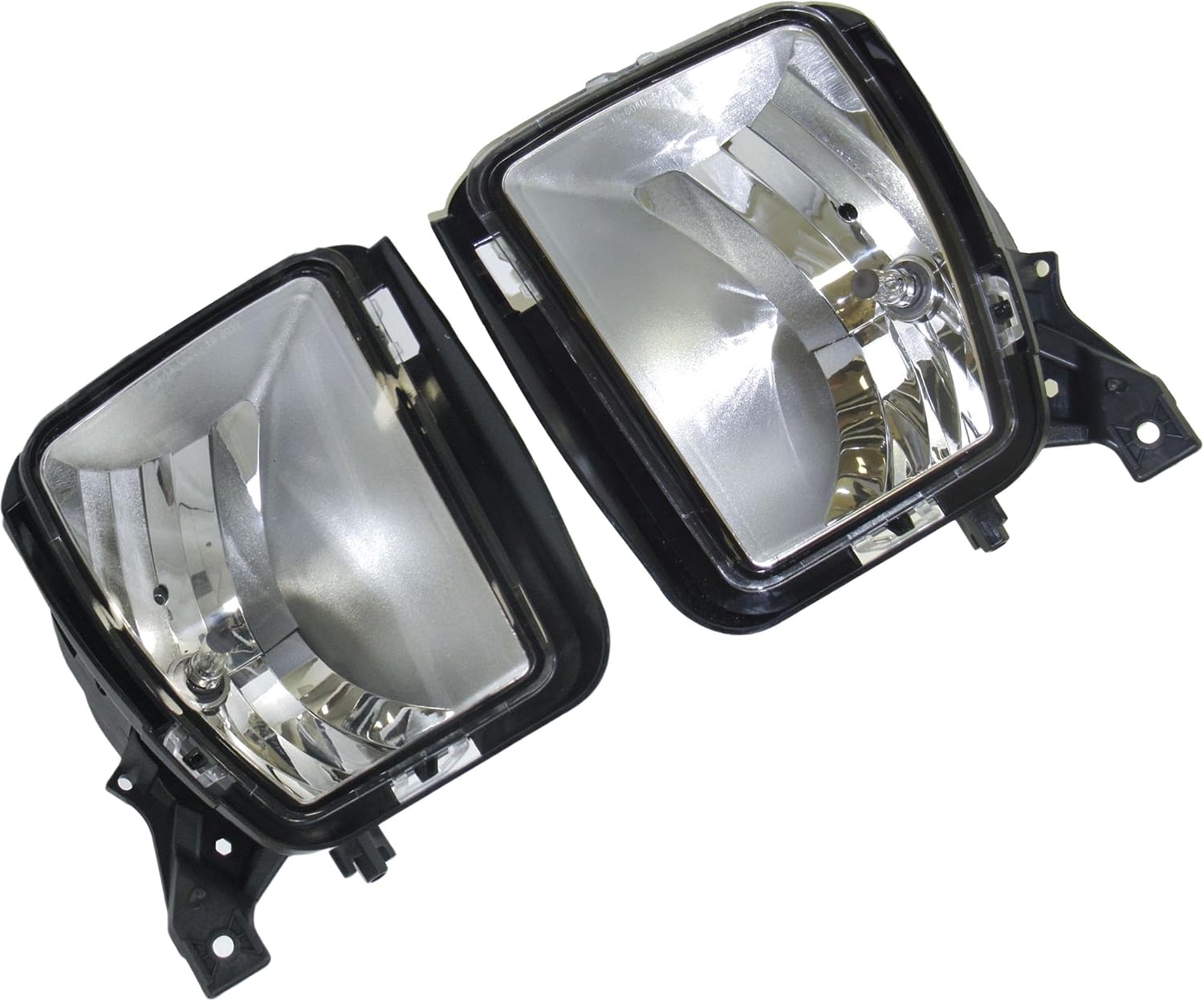 Fog Light Assembly With Bulb For Ram 1500 2013-2022 | High Output Halogen Bulbs Included Clear Lens Direct Bolt On Fit Long Lasting