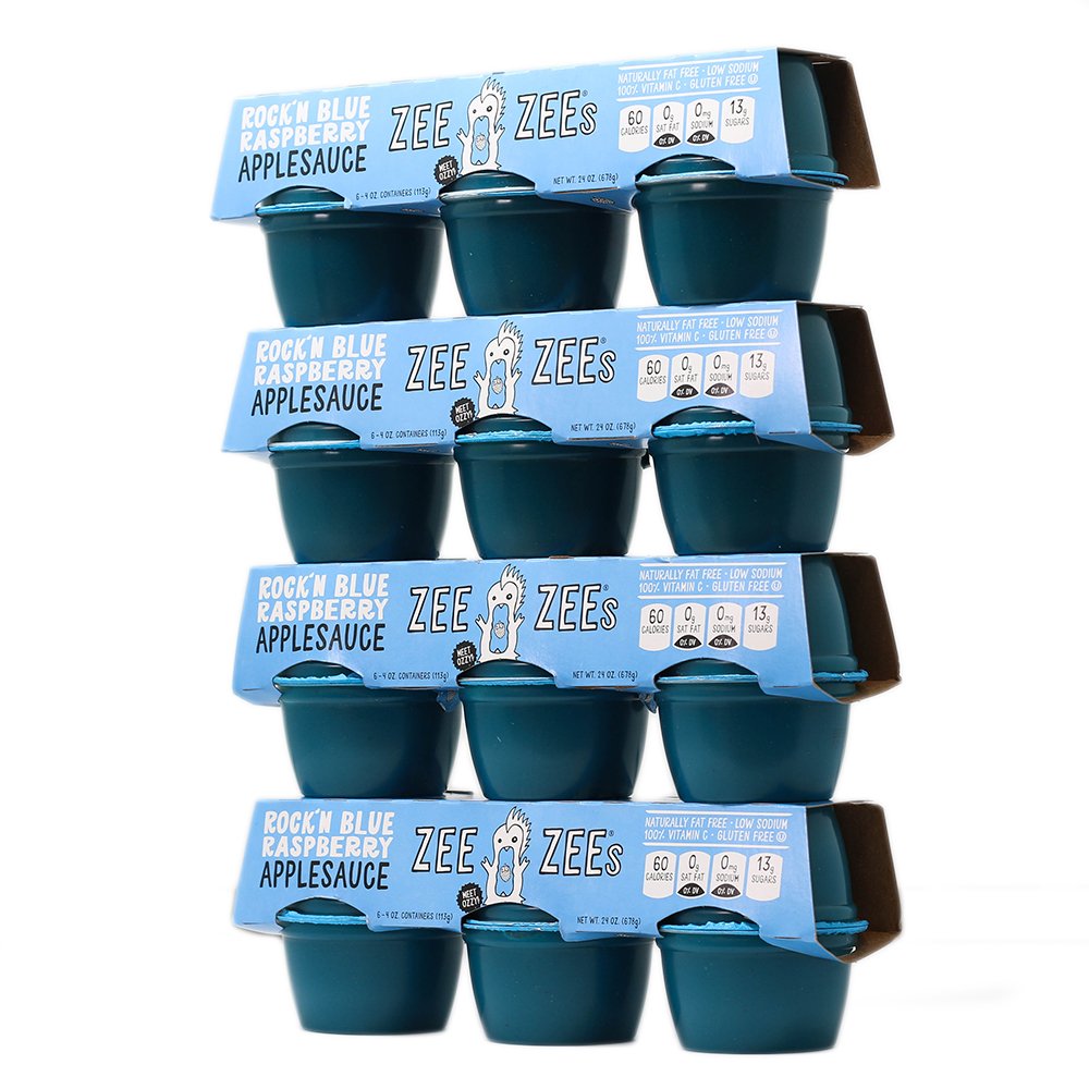 Zee Zees Mango Peach Applesauce Cups, Unsweetened, All Natural, No Sugar Added, 4 oz Cups, 24 pack