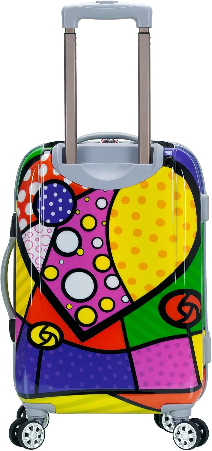 Rockland Vision Hardside 3 Piece Spinner Wheel Luggage Set, (20"/24"/28"), Love