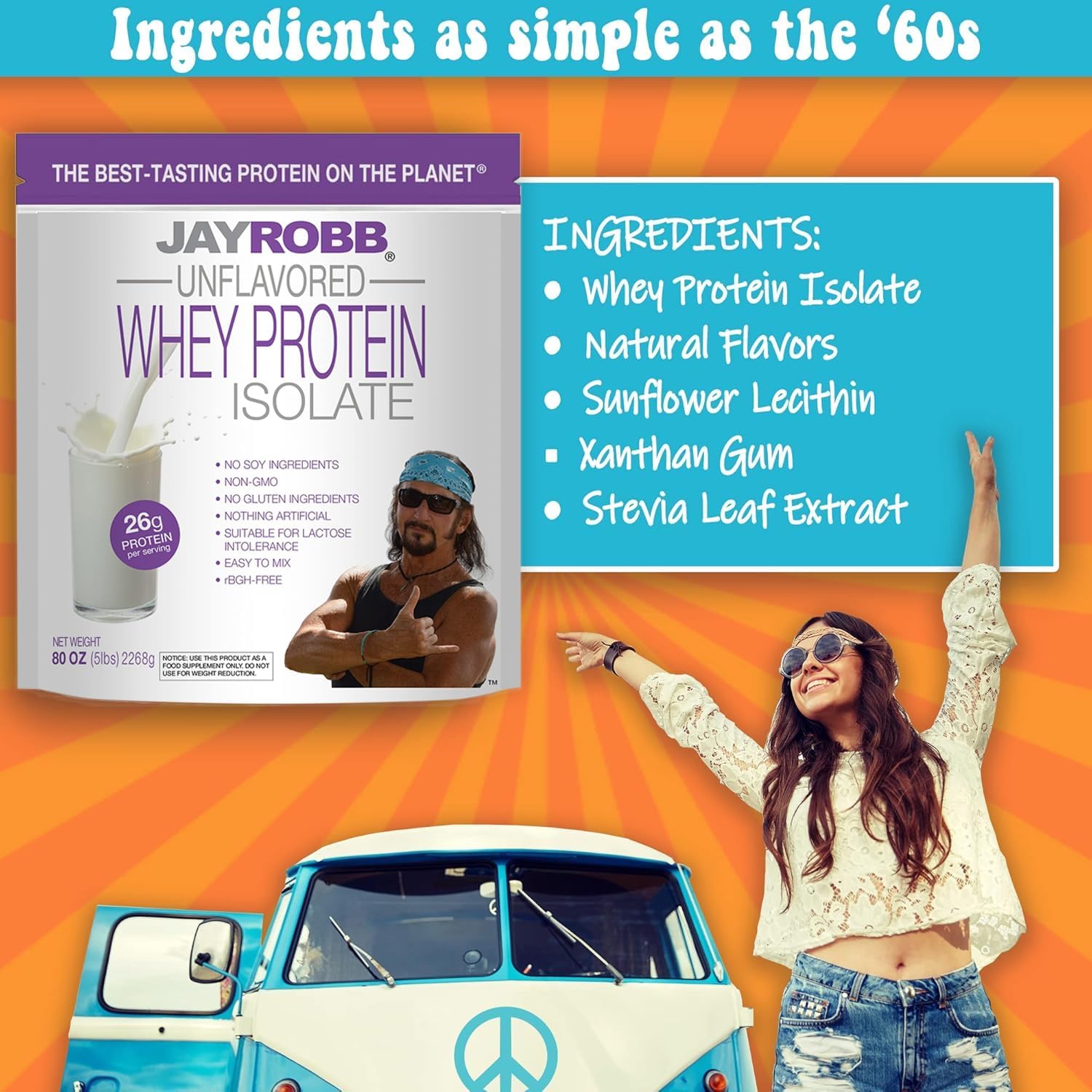 JAYROBB Whey Protein (5 Pound, Vanilla)