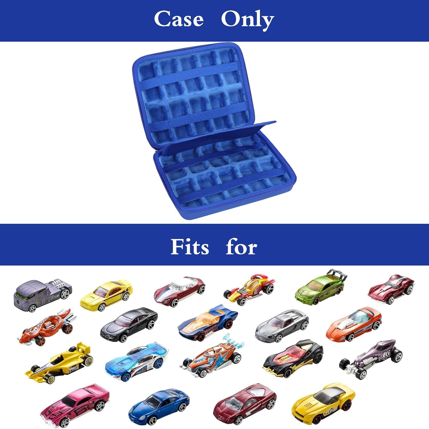Mchoi Hot Wheels Case Storage for HOT WHEELS20 Cars, Toy Car Organizer for Your Matchbox Cars Storage, Case Only