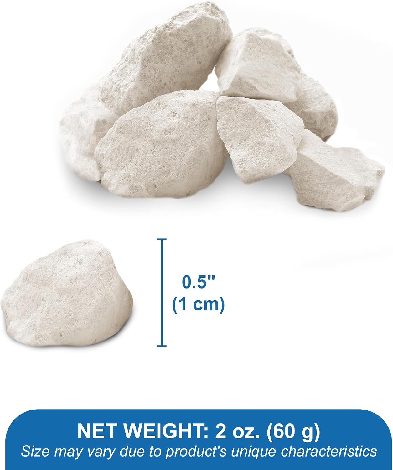 SunGrow Shrimp Rocks, Calcium, Magnesium Rocks for Crayfish, Hermit Crab, Snails, Crustacean Care, Aquarium Decor for Crystal Red, Amano and Ghost Shrimps, Nano Tank Accessories, Fish Tank Supplies