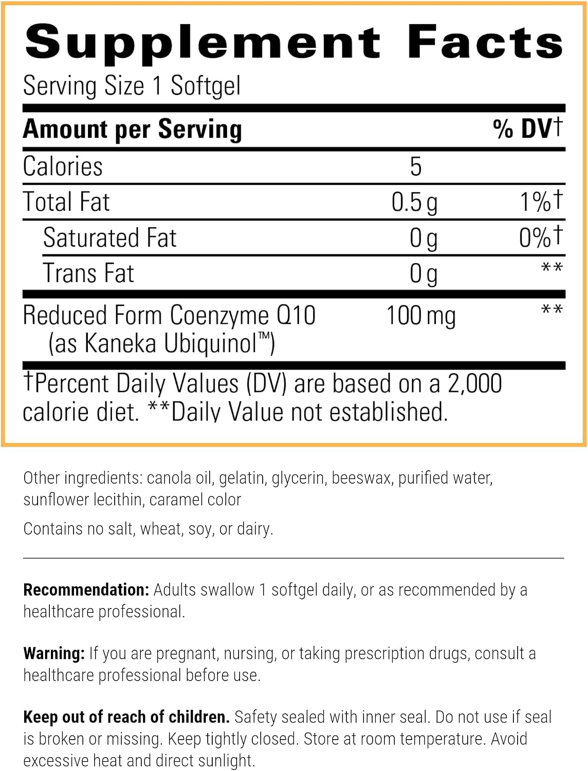 Integrative Therapeutics UBQH (100 mg) - Cellular Energy Support Supplement* - Dairy-Free - 60 Softgels (60 Servings)