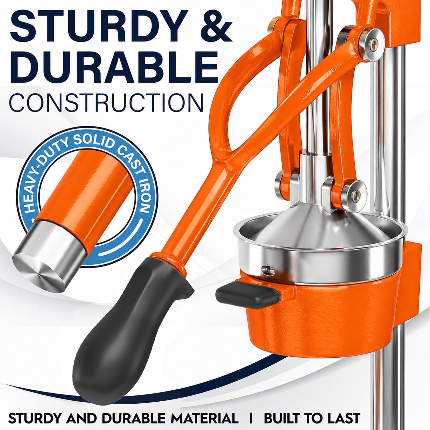 Eurolux Ultra-Premium Cast Iron Juicer | Extra-Large, Heavy Duty, Commercial Grade
