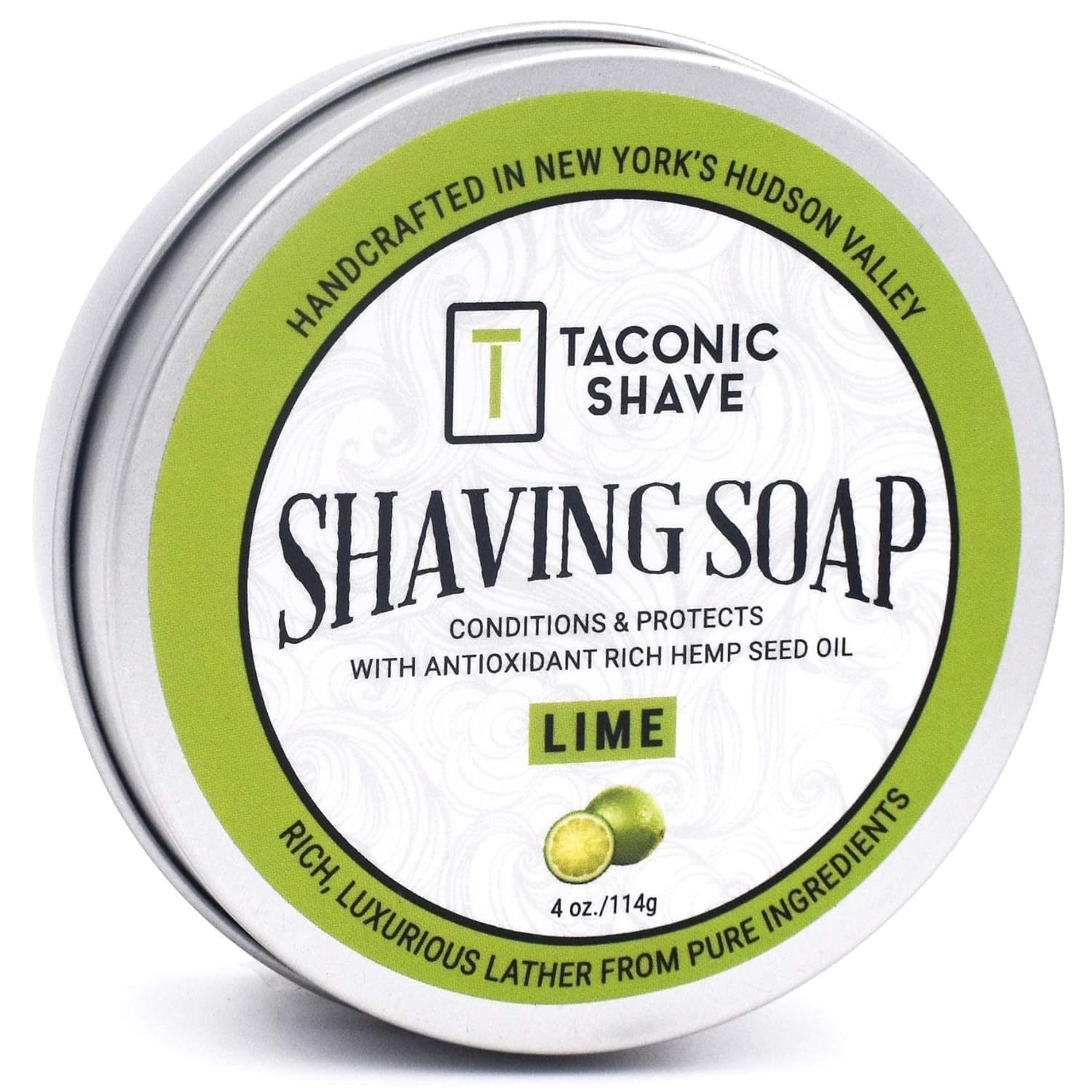 Taconic Lavender Natural Shaving Soap Puck, Rich Lather | Calming lavender aroma pairs with moisturizing natural oils to build rich protective lather for a comfortable wet shave.