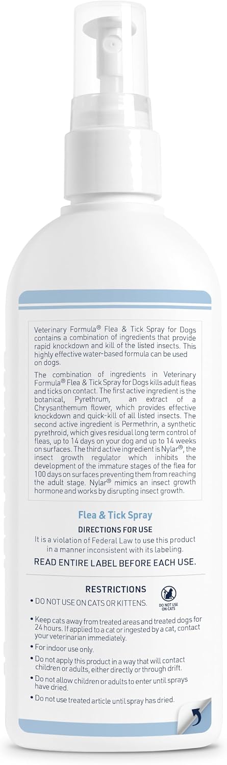 Veterinary Formula Flea and Tick Shampoo for Dogs and Cats, 16 oz