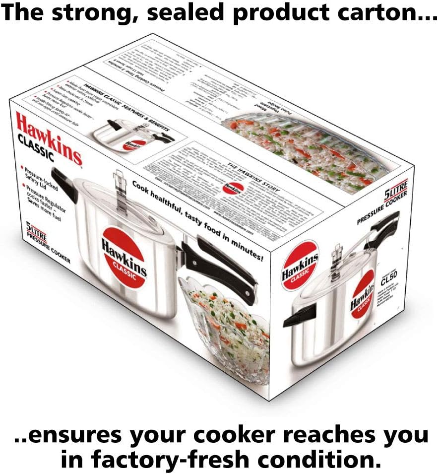 Hawkins Classic Aluminum 6.5 Litre Pressure Cooker