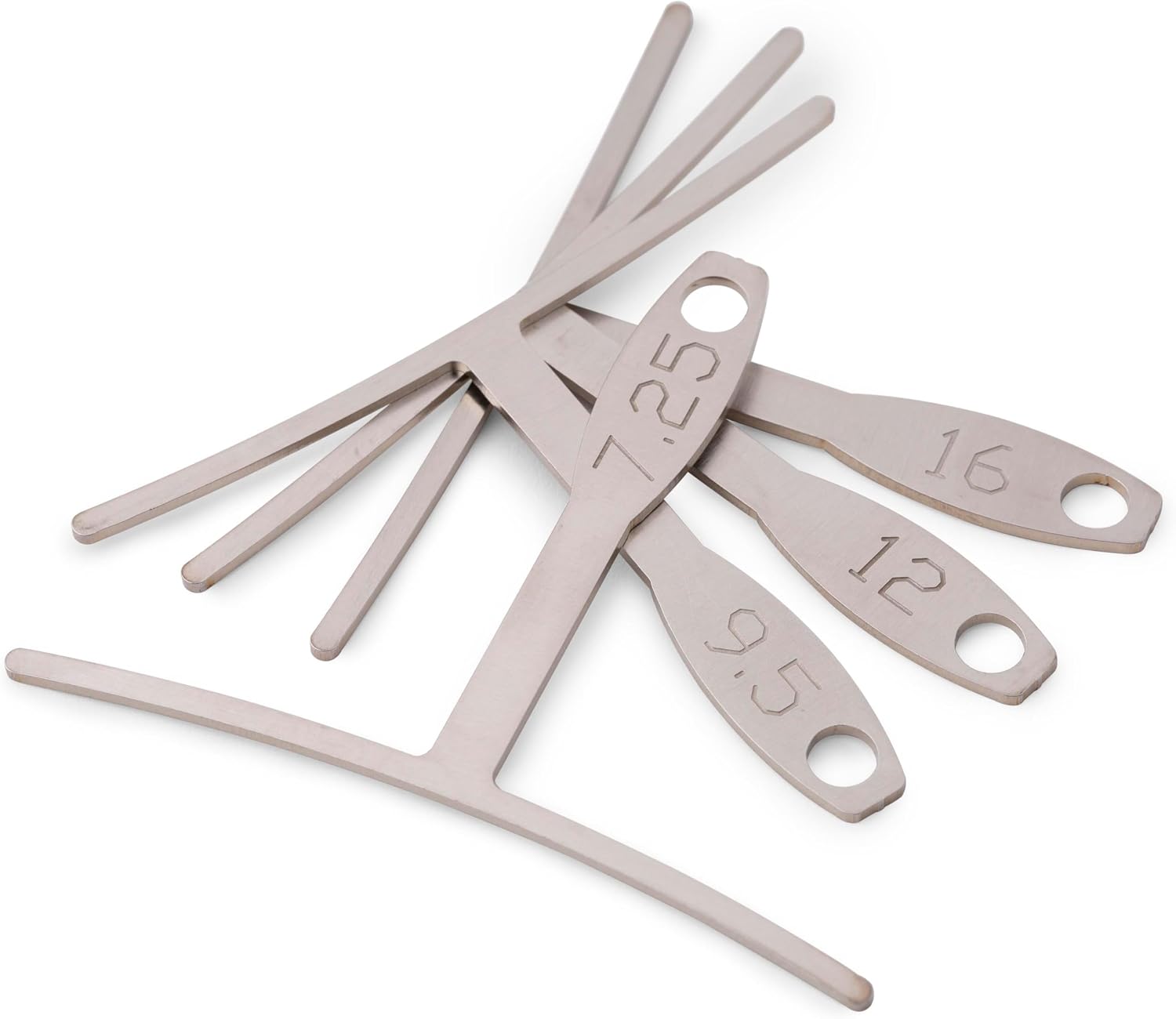 StewMac Understring Radius Gauges, Set of 9, Standard Width | 9 Radii: 7-1/4 to 20 Inch, Fits String Spreads to 2-5/8 In, Use with Strings On, 6-String Guitar and Most 4-String Bass