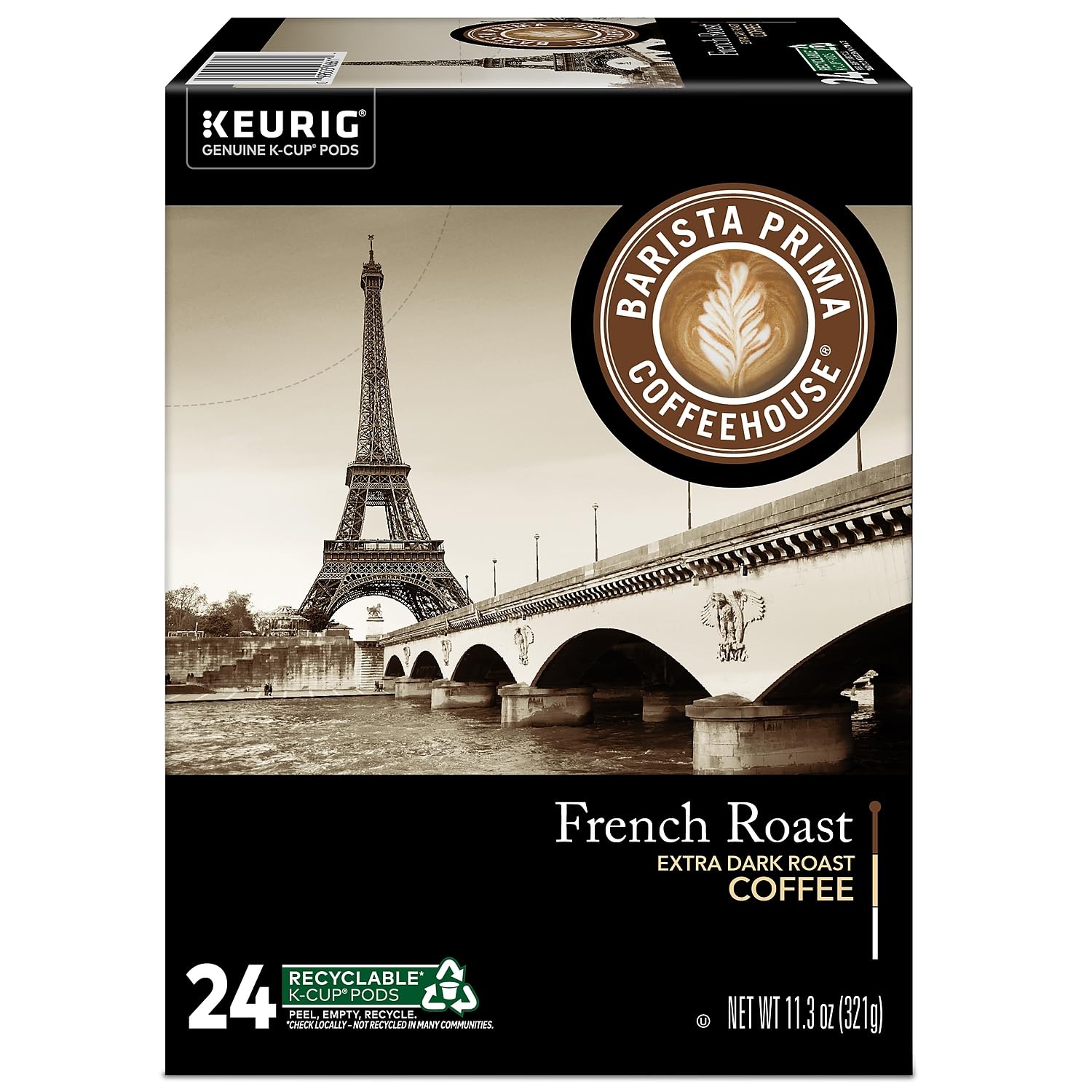Barista Prima Coffeehouse 6611 French Roast K-Cups Coffee Pack, 24/box