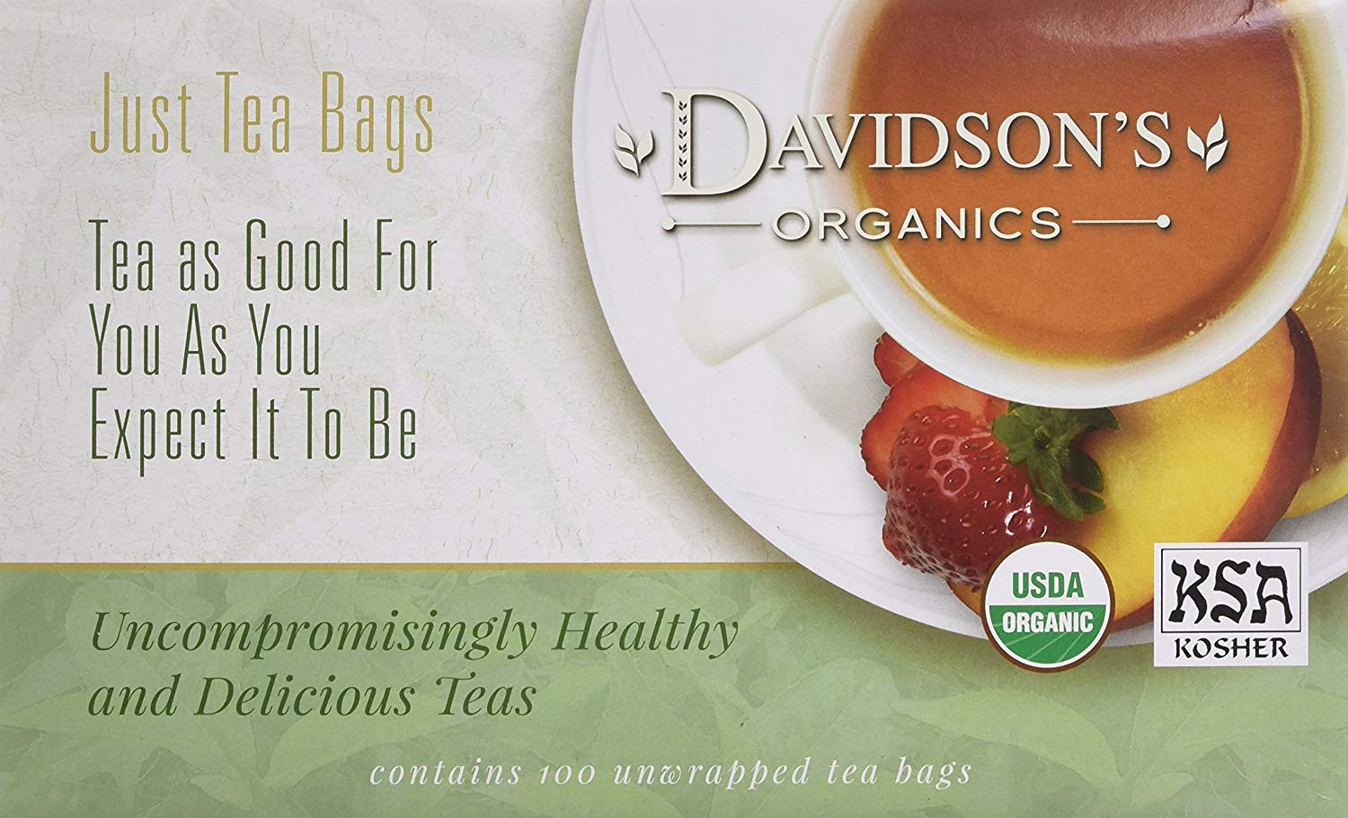 Davidson's Organics, Yerba Mate, 100-count Unwrapped Tea Bags