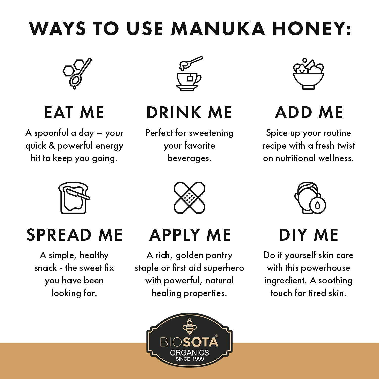 BIOSOTA Organic Manuka Honey MGO 1717+ - Medical Grade Manuka Honey from Australia NPA/ULF 31+, 100% Raw Unheated Pure Honey, 8.8oz (1717+)
