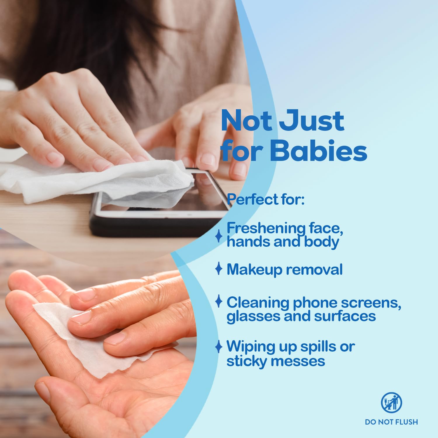 Dynarex DynaCare Hugs of Love Baby Wipes - Scented - Alcohol-Free Wipes with Aloe & Lanolin, Safe for Sensitive Skin - 140 Wipes per Canister