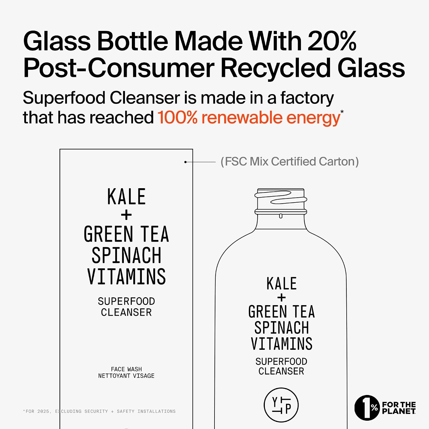 Youth To The People Superfood Cleanser - Kale + Spinach Hydrating Face Wash | Antioxidant-Rich Daily Facial Cleanser - Refillable, pH-balanced, Non-drying, Gentle Makeup Remover, All Skin Types, Vegan