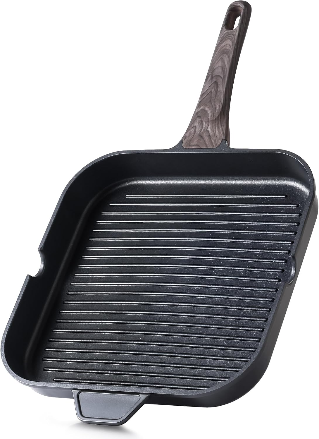 SENSARTE Nonstick Griddle Grill Pan, Pro-Grid Reversible Grill & Griddle Pan, Two Burner Cast Aluminum