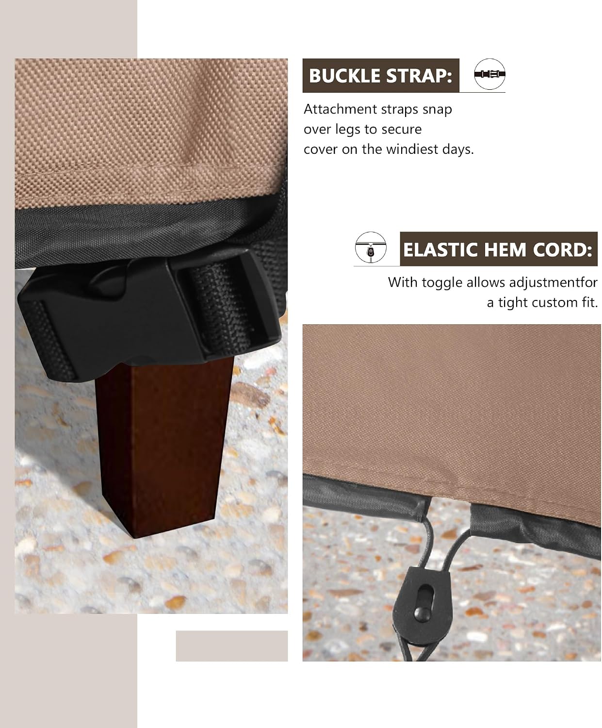ULTCOVER Waterproof Patio Chair Cover, 35W x 38D x 34H in