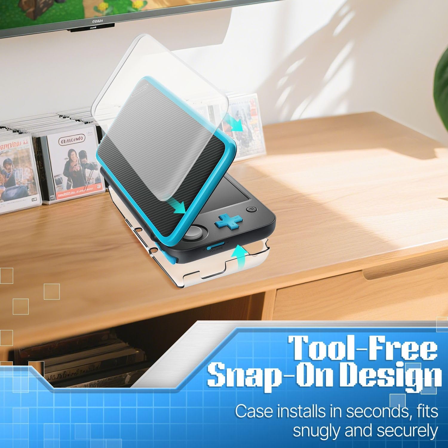 TNP Clear Hard Shell Case for New Nintendo 2DS XL/LL 2017