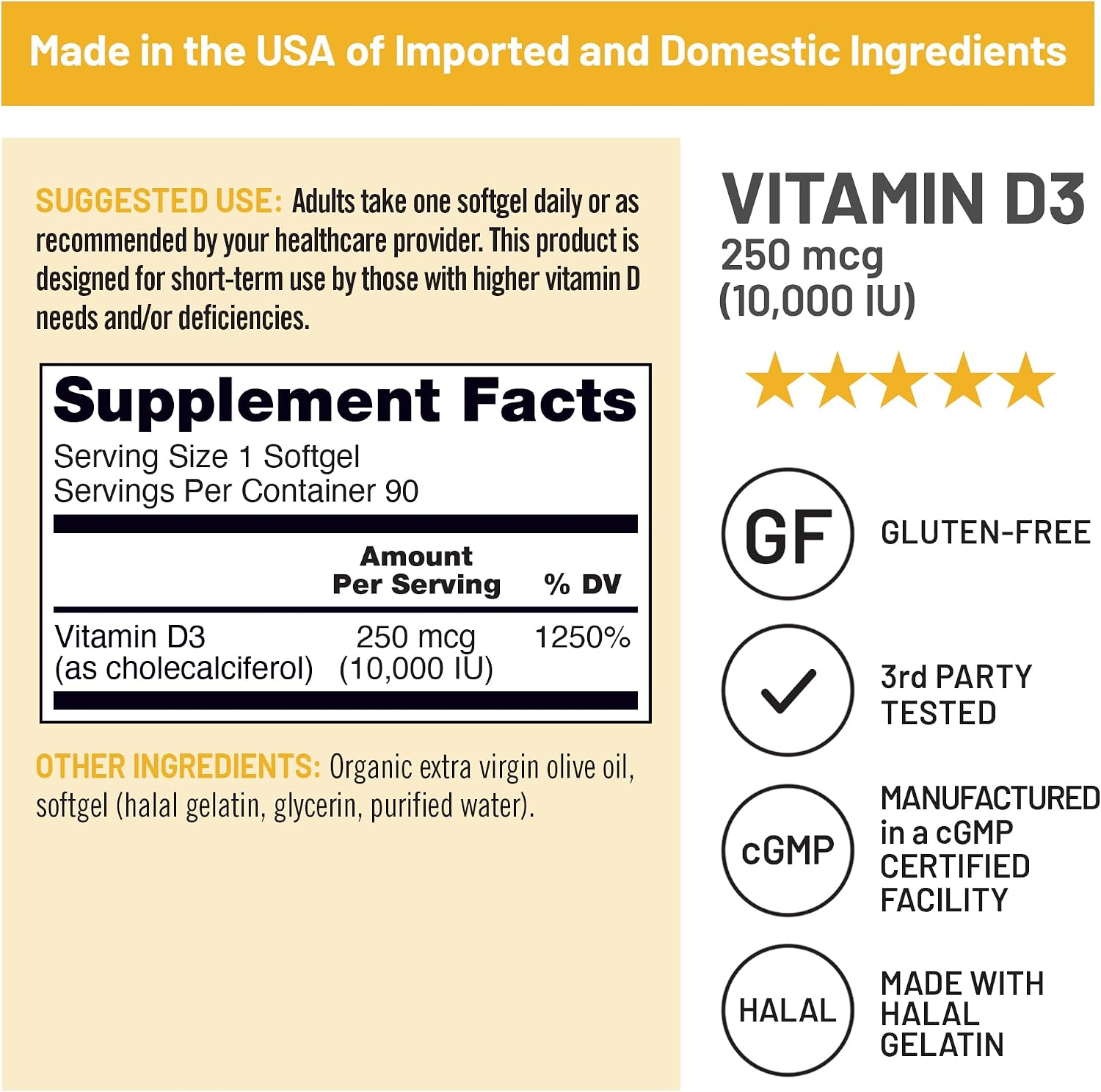 NatureWise Vitamin D3 5000IU Supplement, Immune Support, 360 Mini Softgels