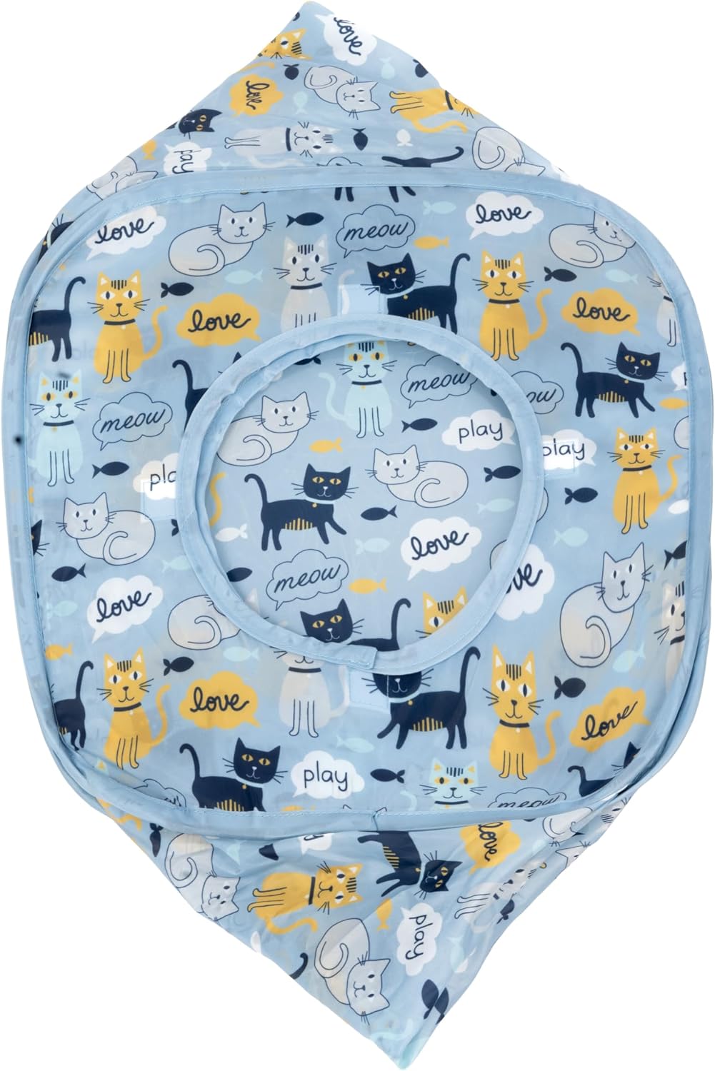 Kitty City Safari Jungle Pop-Up Cat Cube, Collapsible Indoor Cat Hideout & Play Cube with Peekaboo Openings, Easy Storage, 15” x 15” x 15”