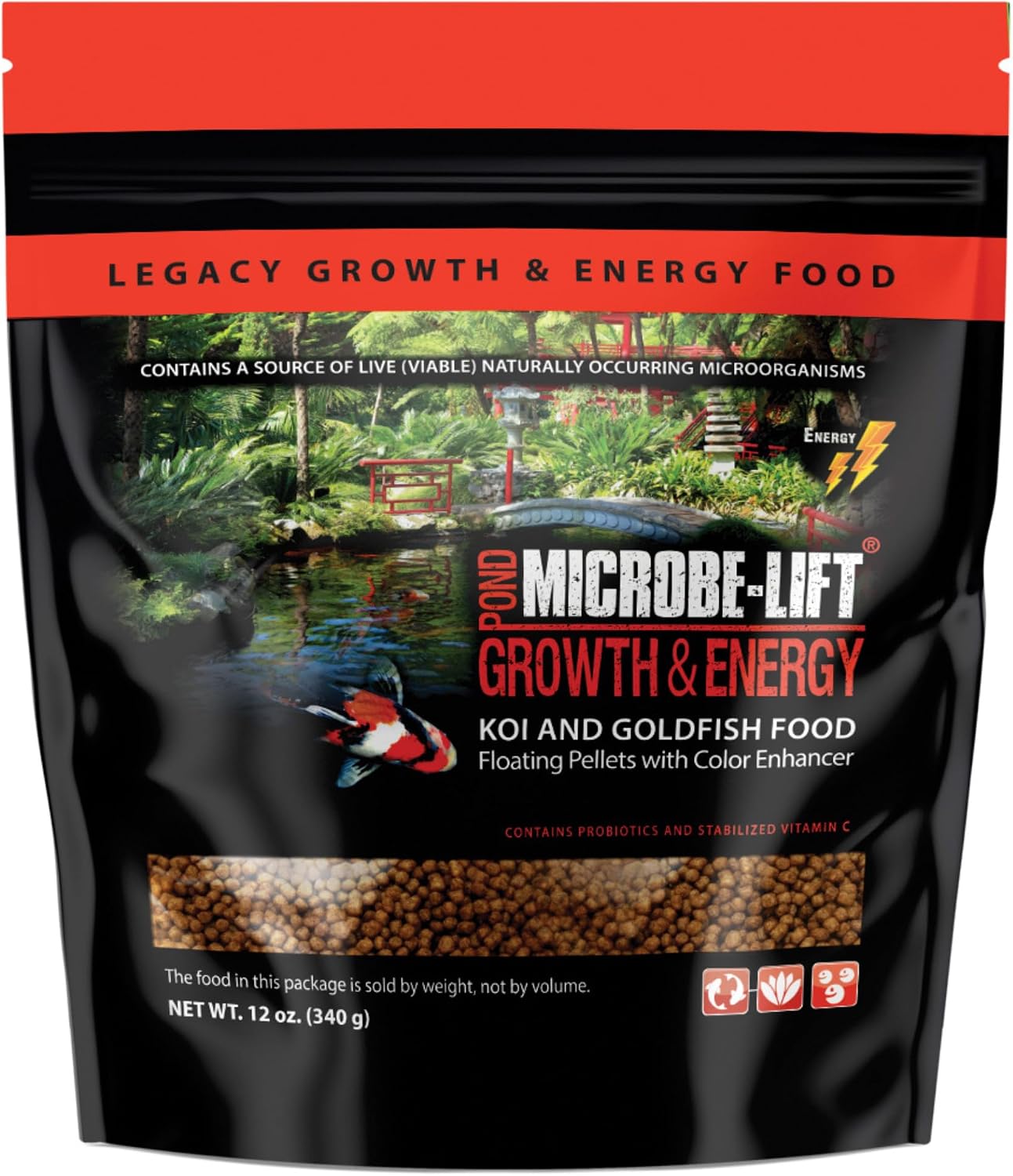 MICROBE-LIFT High Growth and Energy Floating Fish Food Pellets for Ponds, Water Gardens, and Fountains, Safe for Live Goldfish and Koi, 5.25 lbs