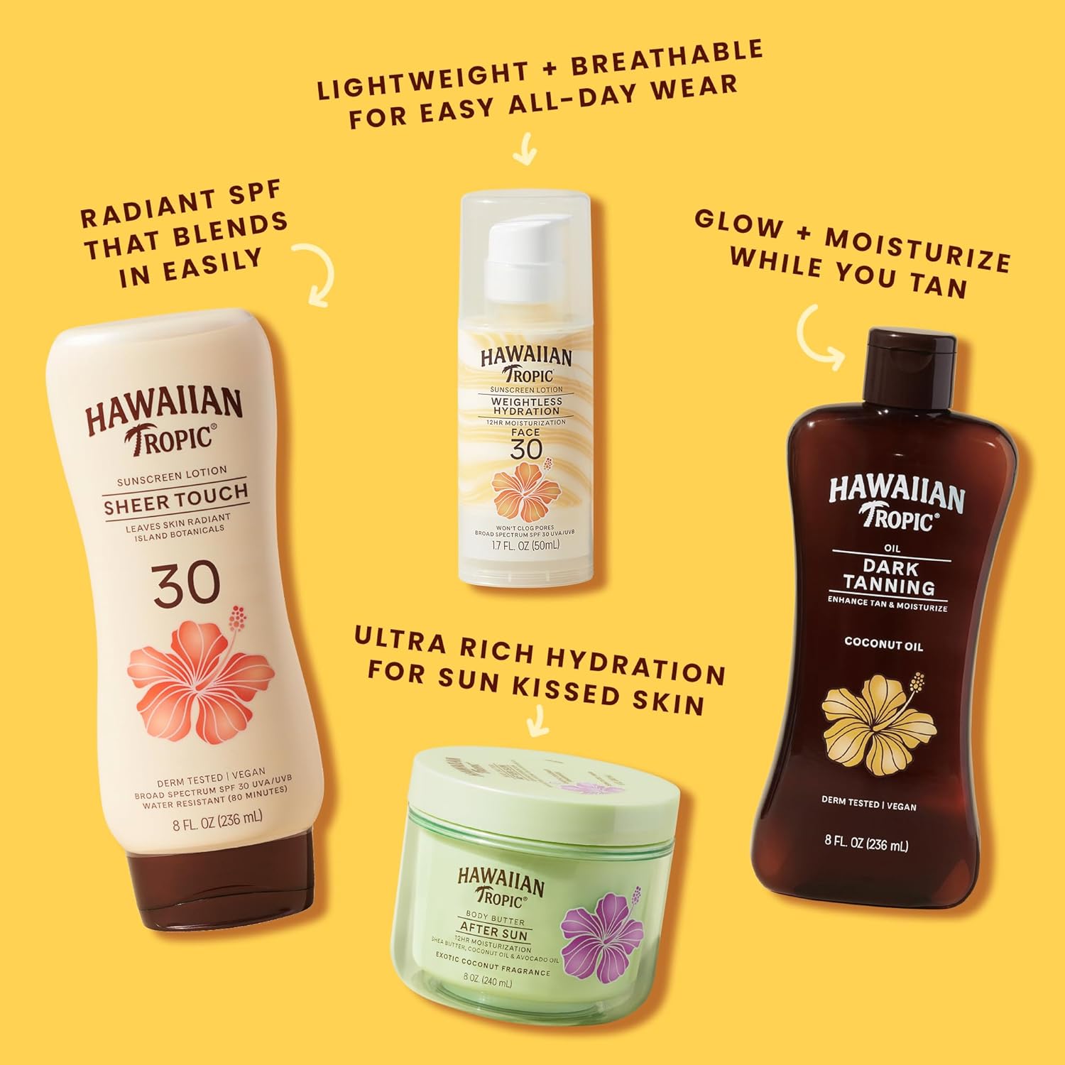 Hawaiian Tropic Everyday Active SPF 50 Sunscreen Lotion, 8 Fl Oz