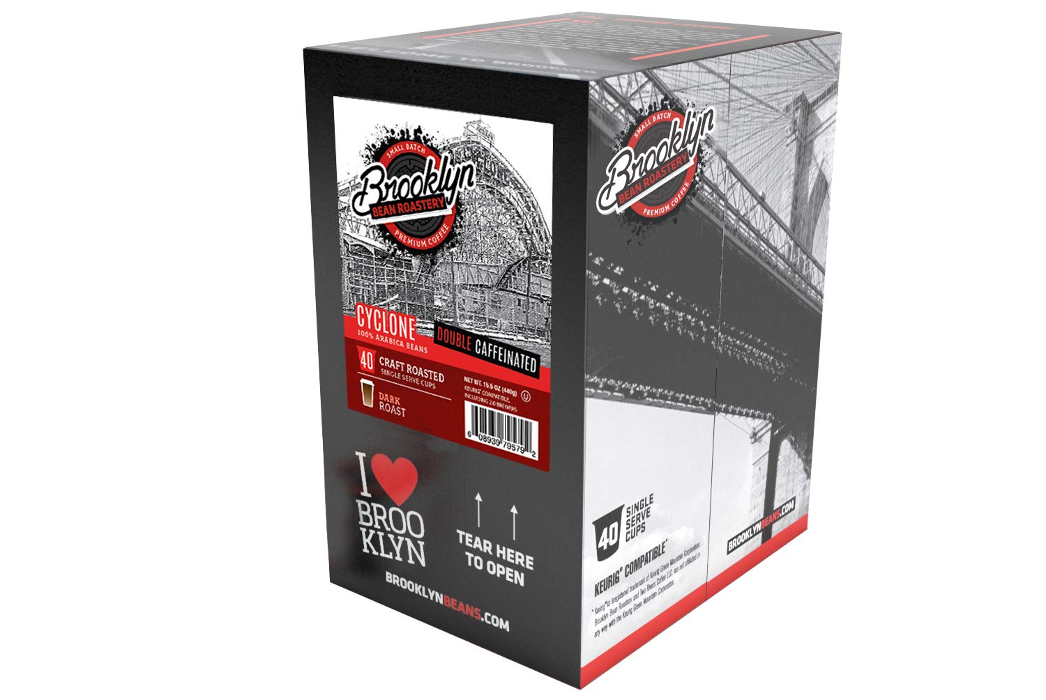Brooklyn Beans Colombian Gourmet Coffee Pods - Compatible with Keurig K Cup Brewers Including 2.0 Machines, 40 Count, Rich and Smooth Colombian Medium Roast