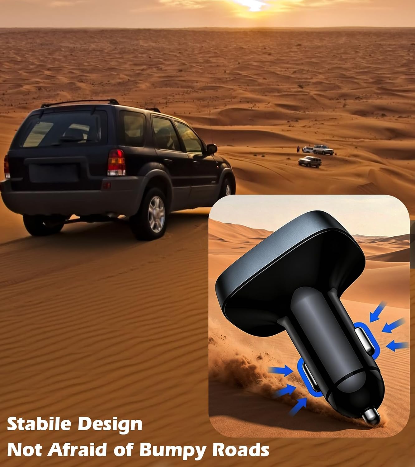 LIHAN Bluetooth Car Adapter 5.4, FM Transmitter, 48W PD/QC Charger
