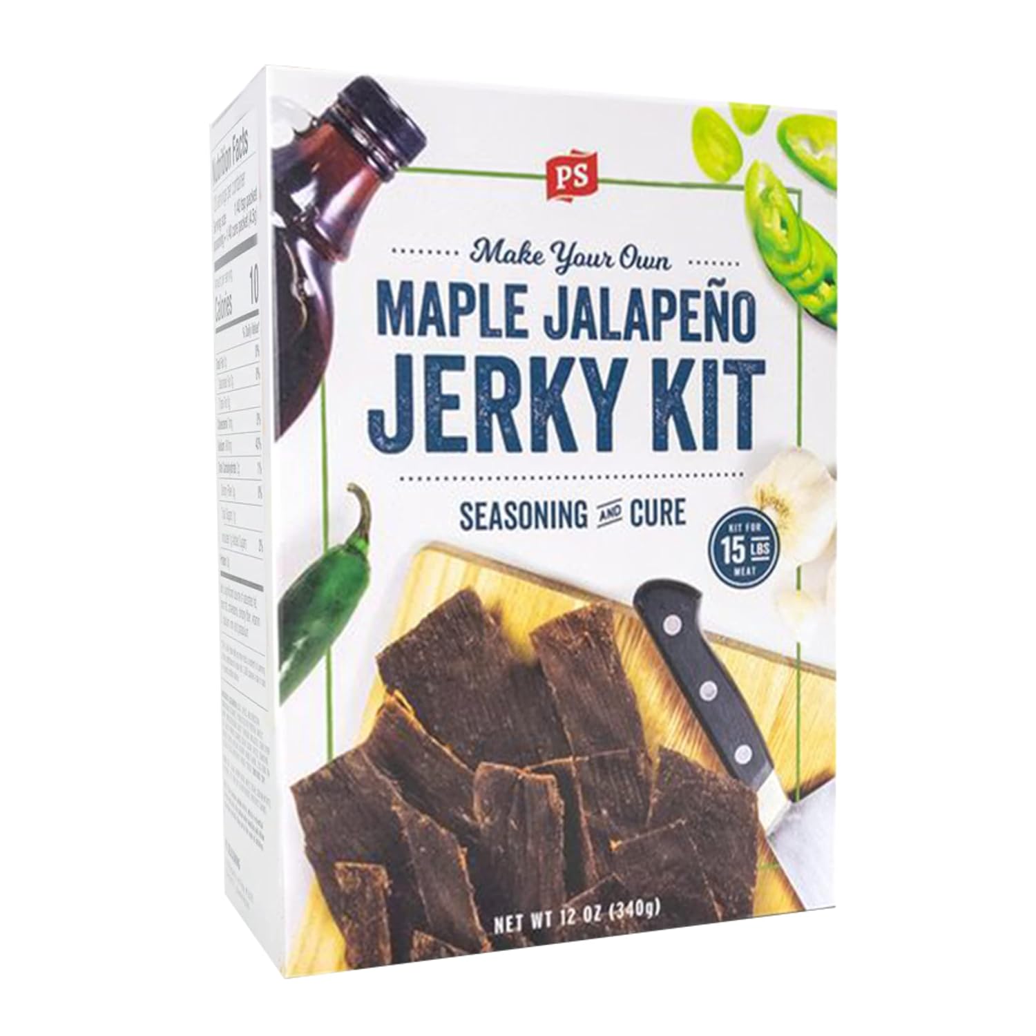PS Seasoning Jerky Seasoning and Cure Kit (Cracked Pepper & Garlic)- Award-Winning DIY Beef Jerky Making Kit with Seasoning Mix & Cure- Oven, Smoker, Dehydrator- Great for Beef, Turkey, Venison