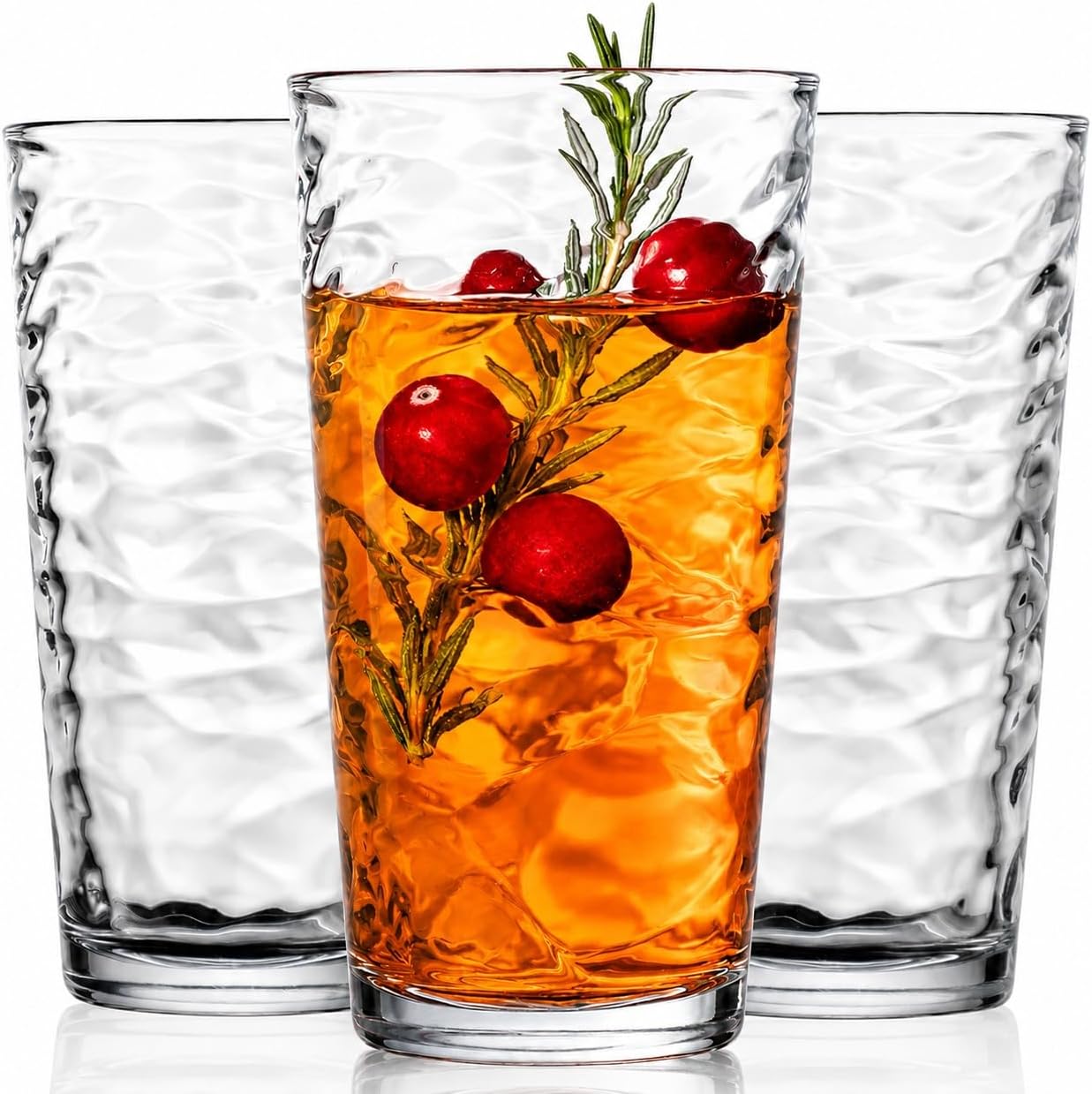 Glaver's Drinking Glasses Set of 10 Highball Glass Cups