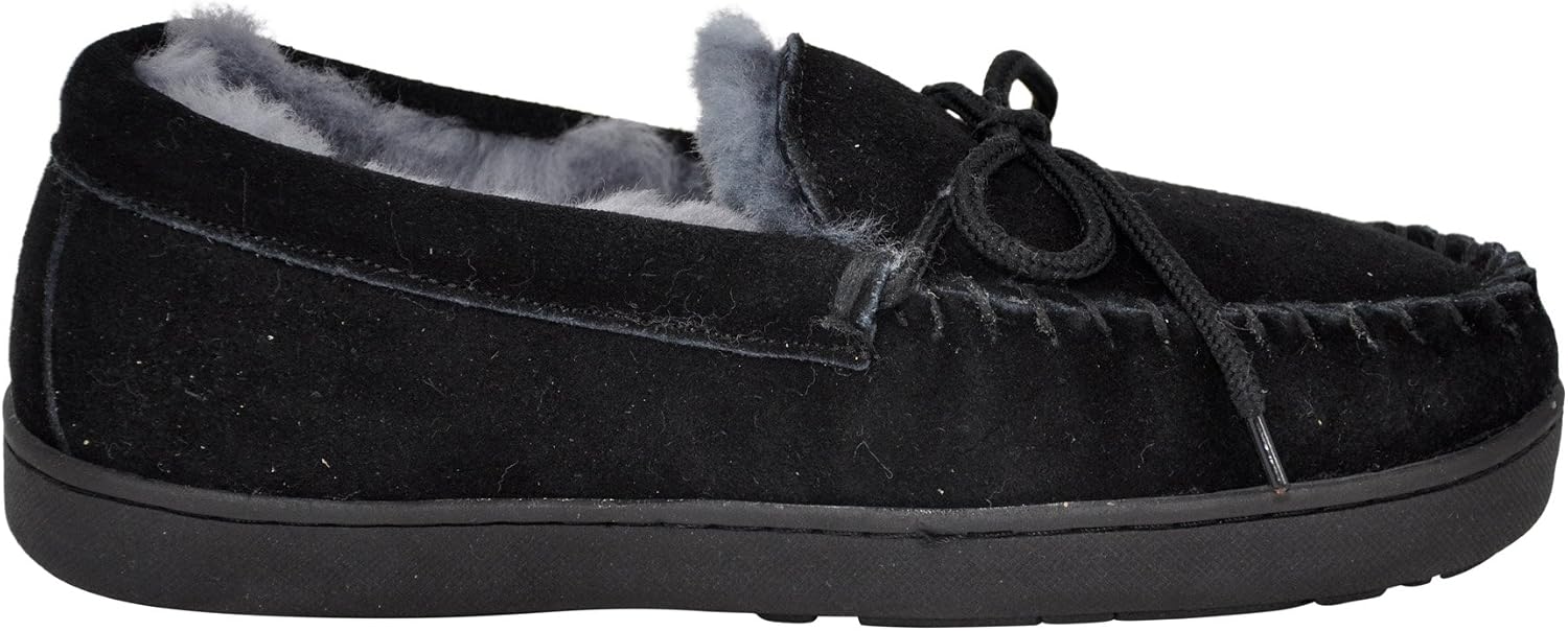 BEARPAW Moc II 2 - Men's Sheepskin Slipper - 1295M | Comfortable & Lightweight Men's Shoe, Medium Fit, Multiple Colors