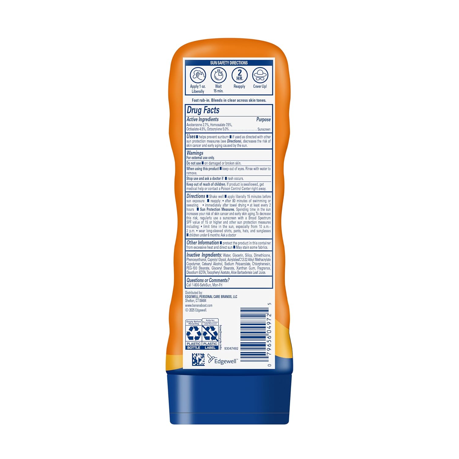 Banana Boat Sport SPF 50 Sunscreen Lotion, 8 Fl Oz