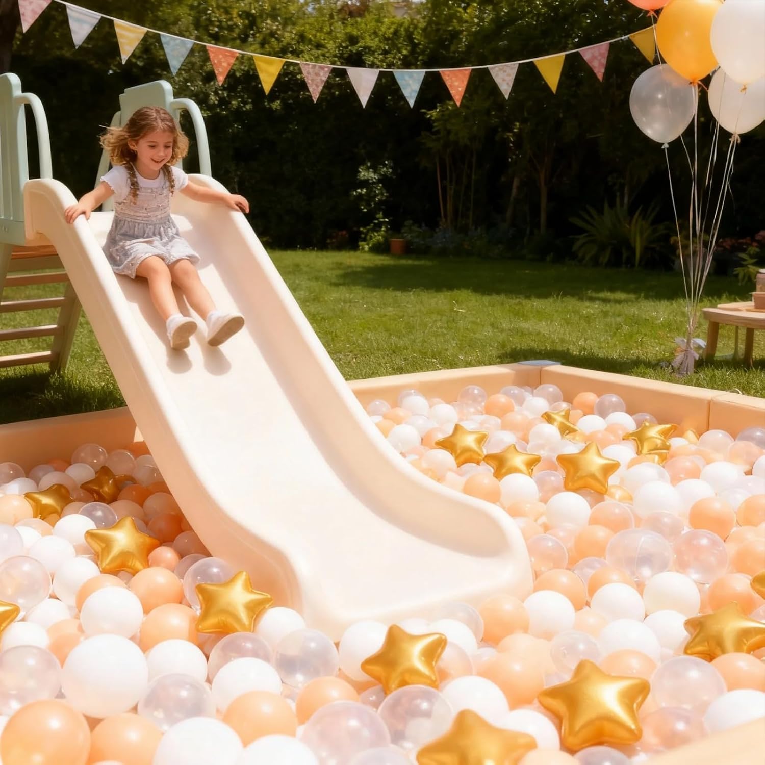 GOGOSO Ball Pit Balls 100 PCS for Toddles, Kids Plastic Balls for Ball Pit, Pool, Pink Party Accessories, Birthday Decoration