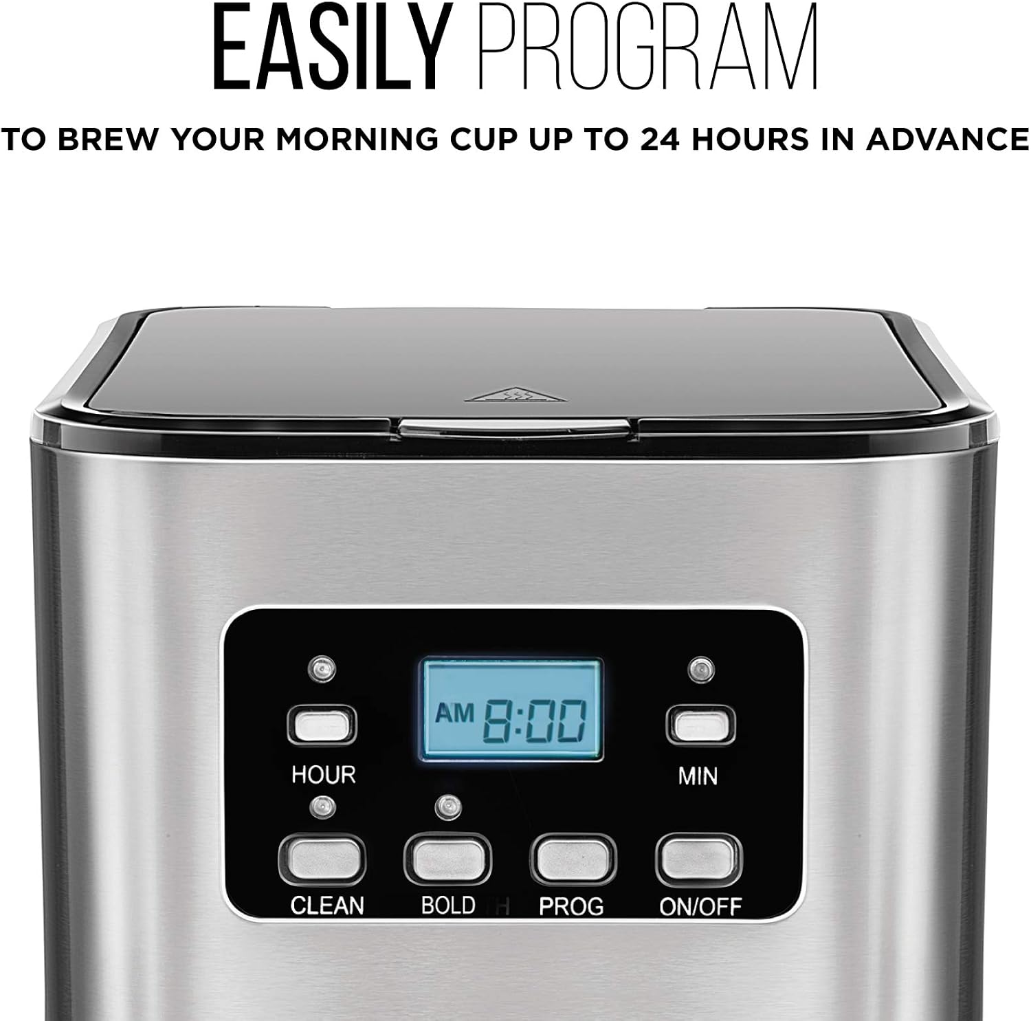 Chefman 12-Cup Programmable Coffee Maker, Electric Brewer, Auto Shut Off, Digital Display w/Auto-Brew Function, Anti-Drip Pot