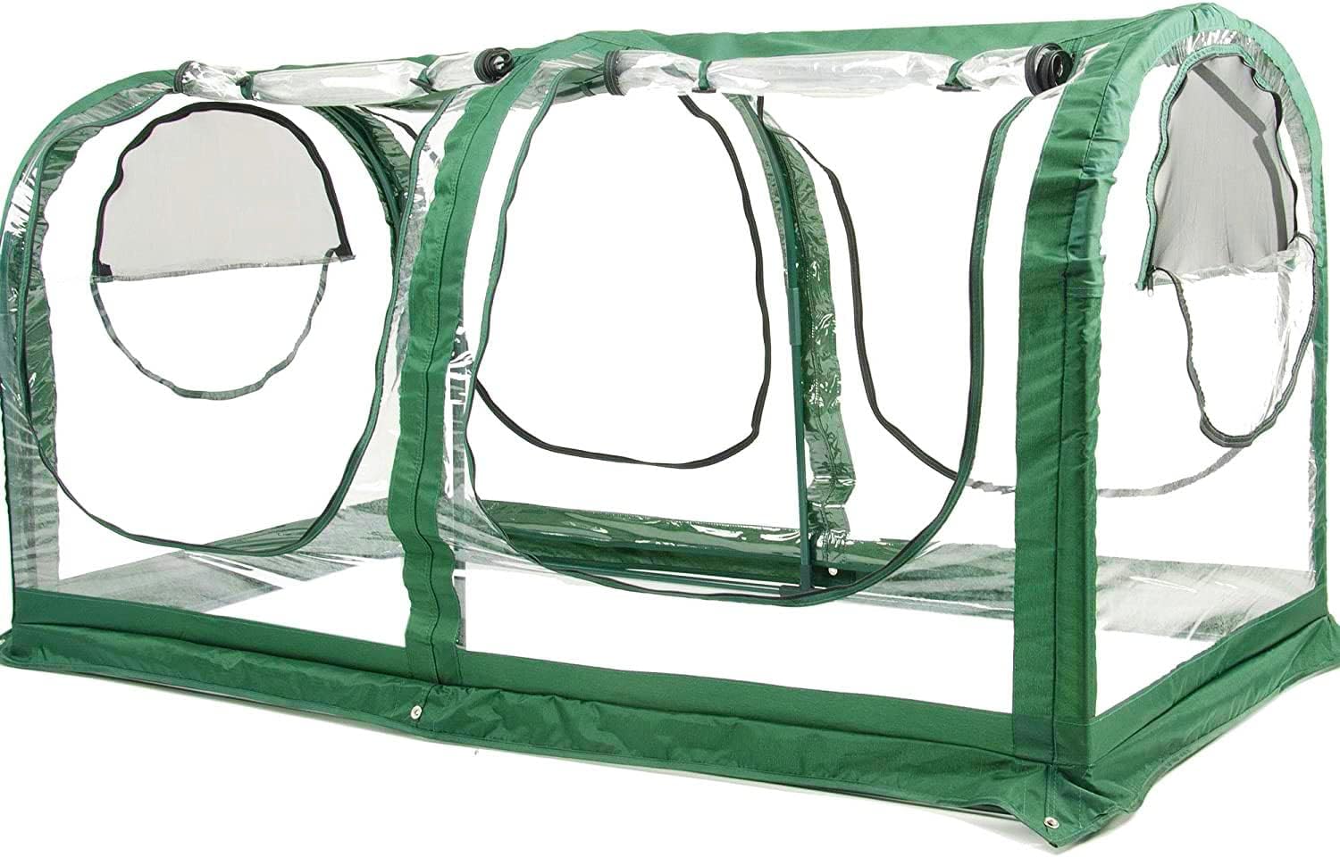 Porayhut Portable Greenhouse Tent, Easy Set-Up Gardening Flower House & Plant Sunshine Room with PVC Cover