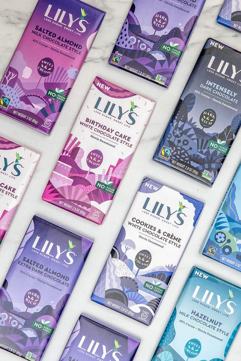 LILY'S Cookies and Creme White Chocolate Style No Sugar Added, Sweets Bars, 2.8 oz (12 Count)