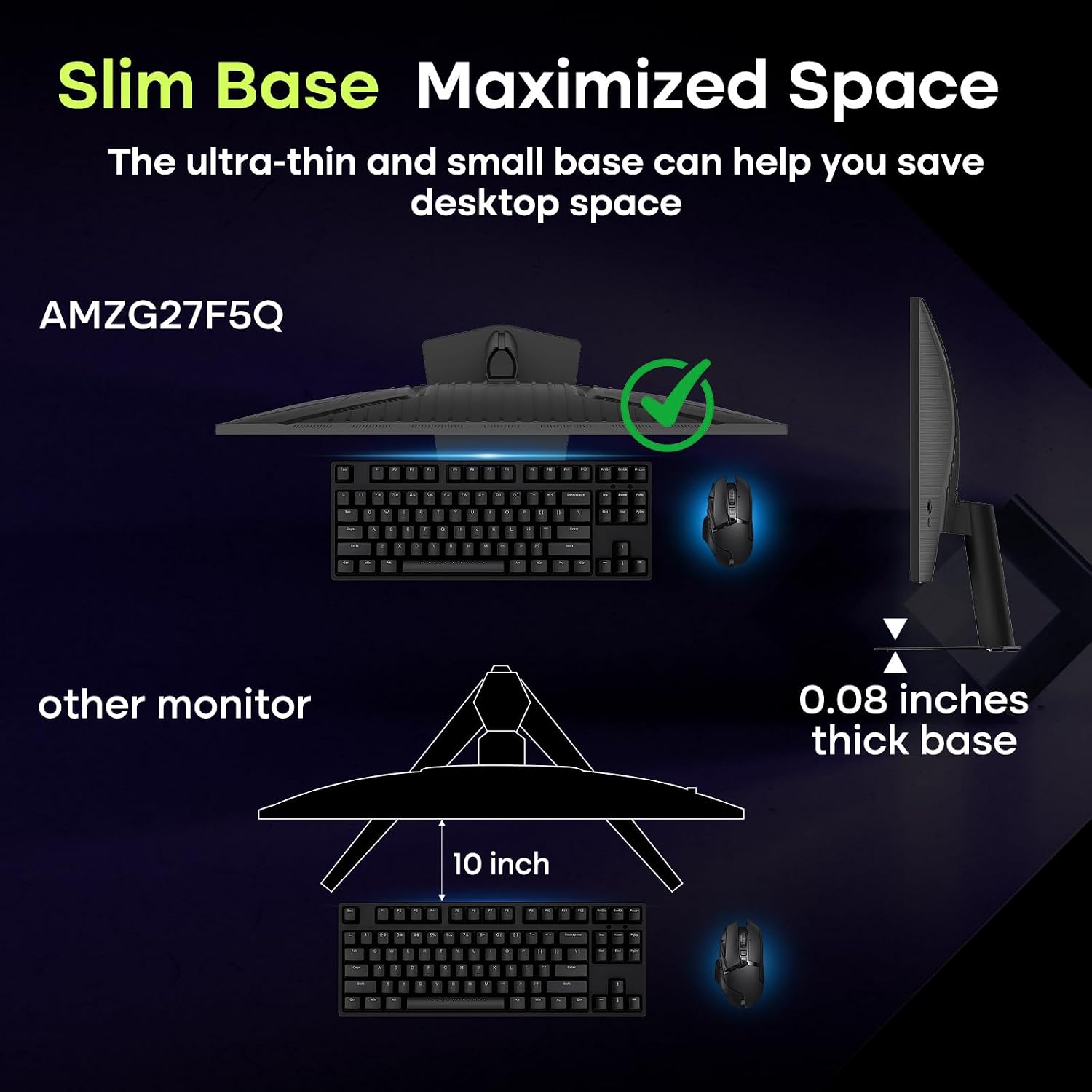 Amzfast 34 Inch Curved Monitor 240Hz UWQHD (3440x1440) Gaming Monitor, 1ms G-SYNC Compatible, 1500R, PIP/PBP, HDR400, 96% DCI-P3, Tilt/Swivel/Height Adjustable, TÜV Rheinland, HDMI 2.1, AMZG34C8 Pro