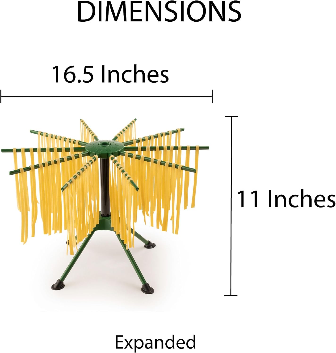 Fante's Collapsible Pasta Drying Rack, for Drying Spaghetti Fettuccine Angel Hair Linguini and Long Homemade Noodles