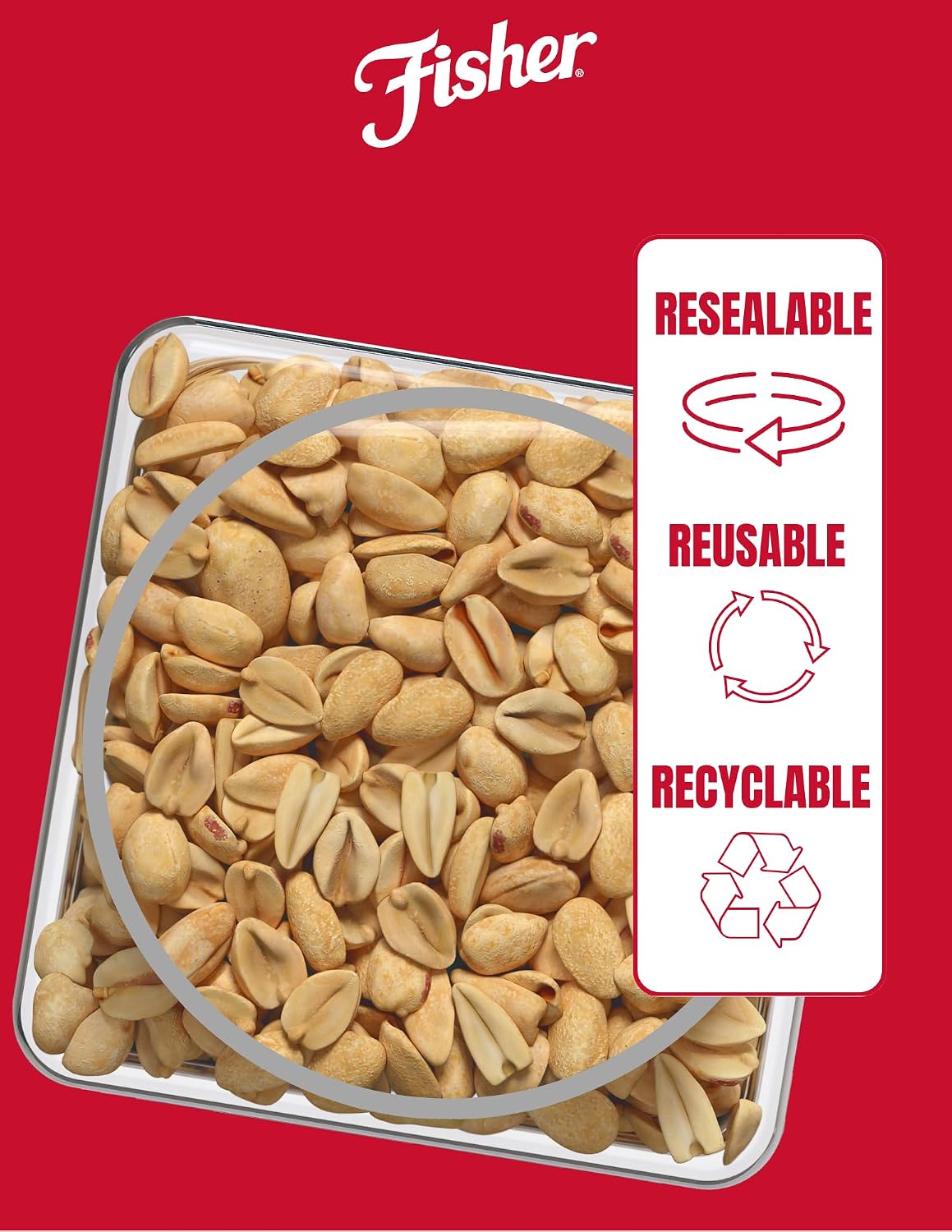 Fisher Snack Butter Toffee Peanuts, 42 Ounces (Pack of 1), No Artificial Colors or Flavors, 100% Recyclable