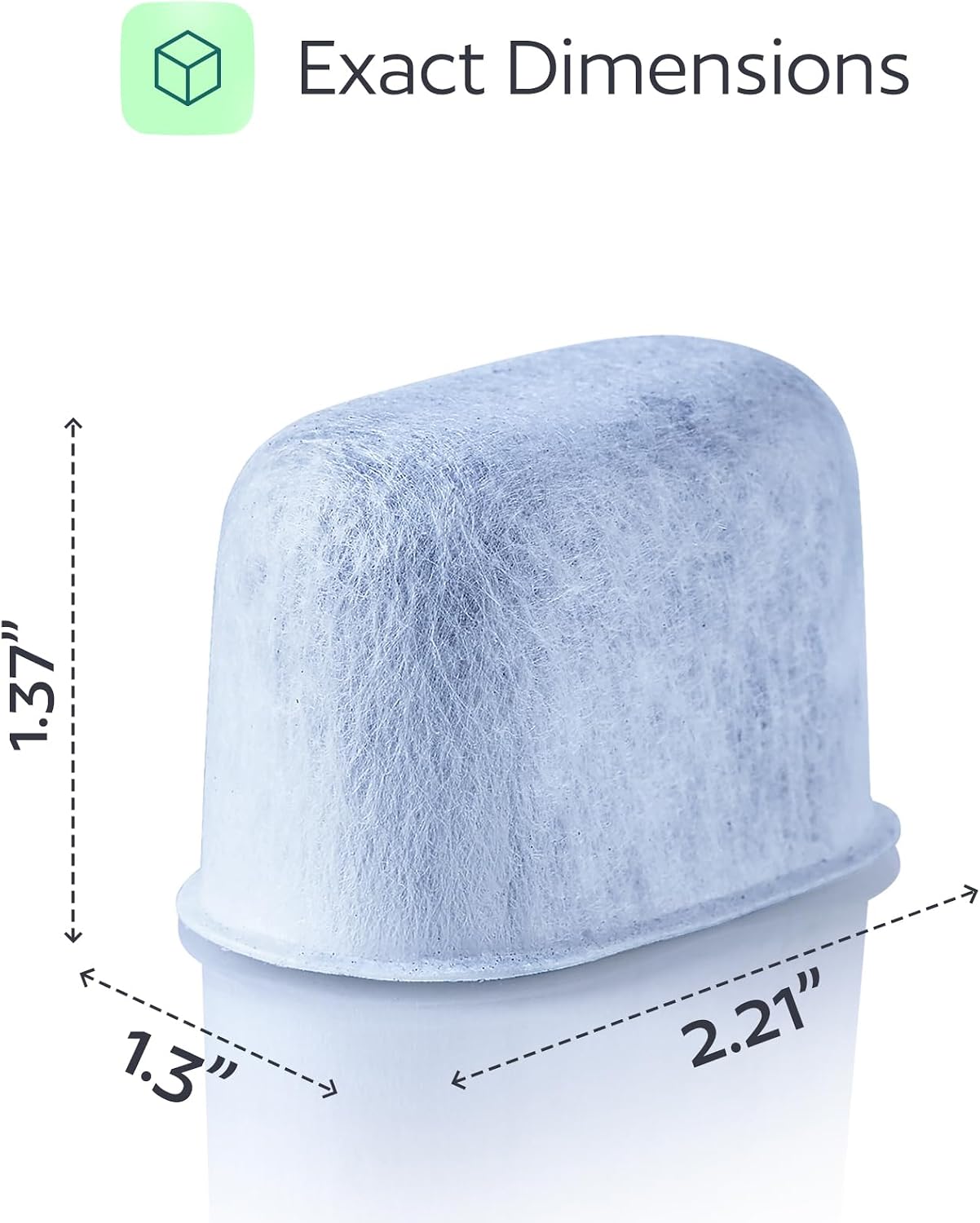 Keurig Filter Replacement - 6 Water Filters for Keurig K-Mini, K-Supreme, K-Slim, K-Express, K-Classic, K-Duo, K-Duo Hot & Iced, K-Elite, K-Select, K-Cafe, K-Compact, 2.0 and 1.0 Brewers