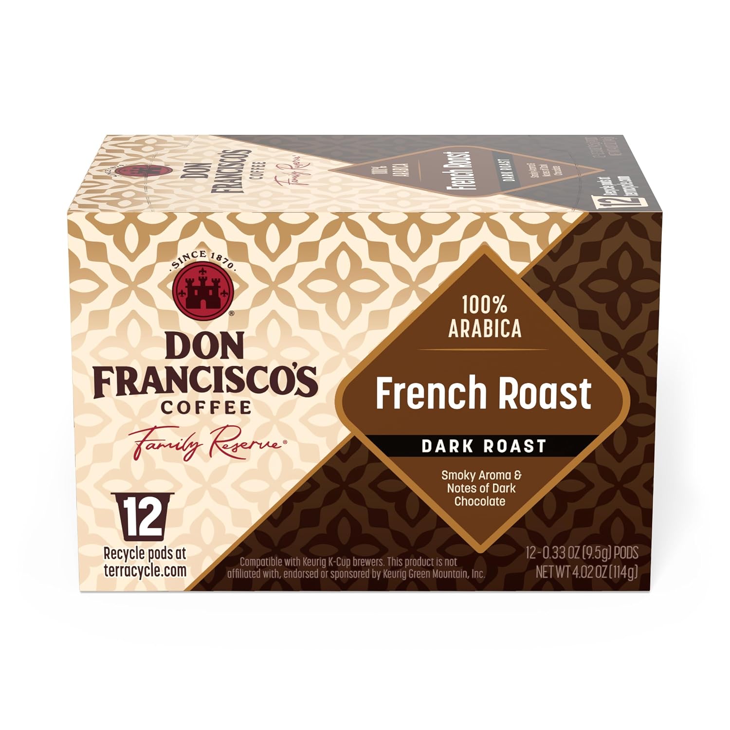 Don Francisco's Kona Blend Single Serve Coffee Pods, Medium Roast, 24ct | Compatible with Keurig Coffee Pod Brewers, 100% Arabica Coffee, Convenient Single Serve Brewing, Fresh Brew in Every Cup