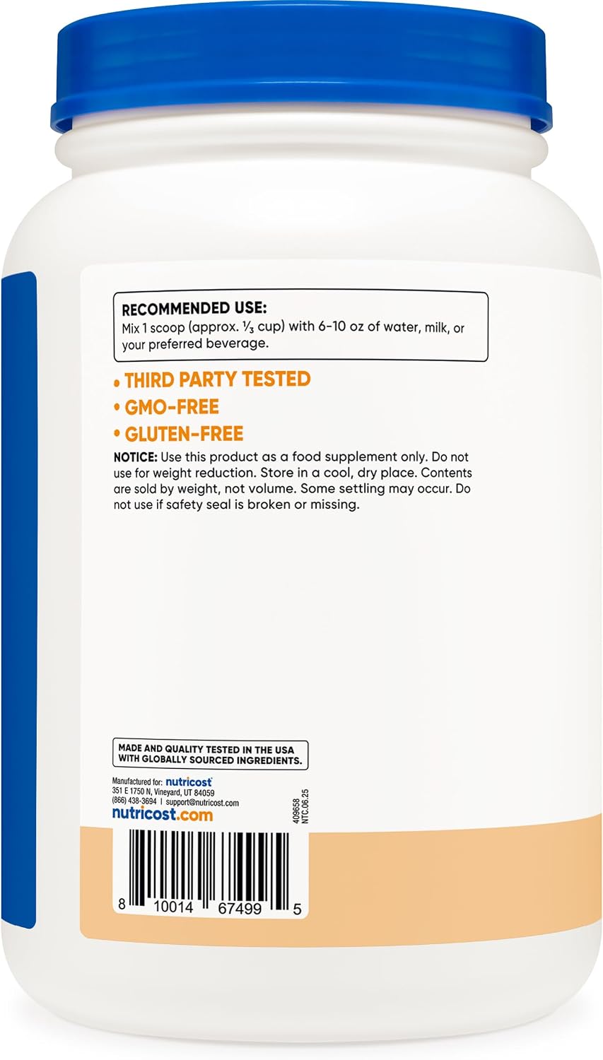 Nutricost Whey Protein Isolate Powder (Vanilla) 2LBS