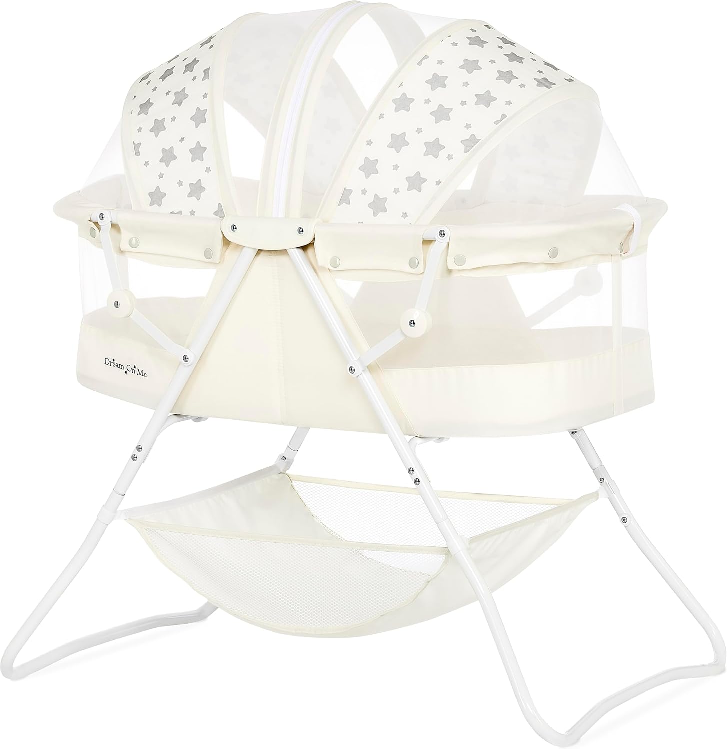 Dream On Me Karley Bassinet in Grey and Pink