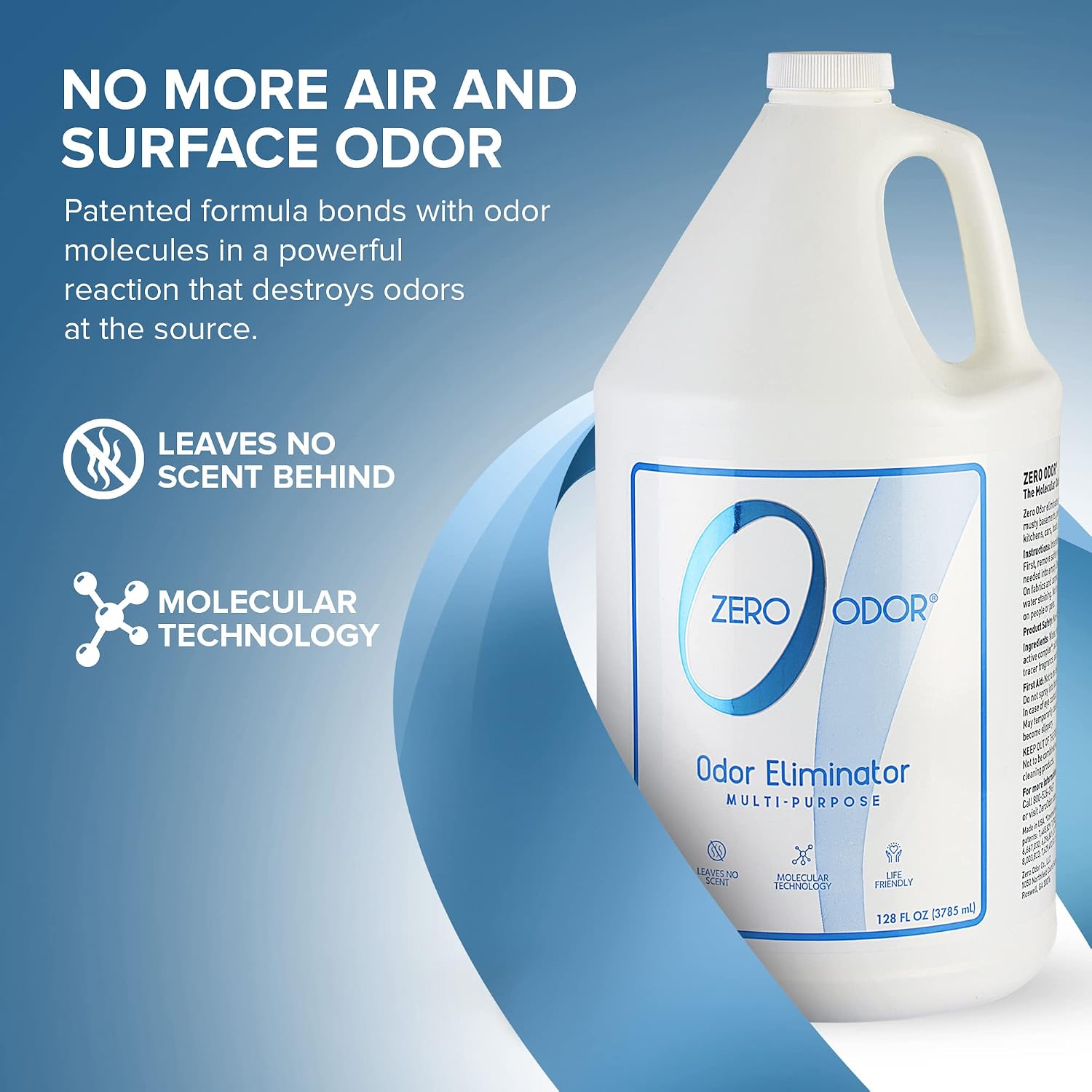 Zero Odor - Multi-Purpose Strong Odor Eliminator for Home, Office, Car, Bathroom, Hotel, Room Deodorizer, and Odor Neutralizer, 16oz