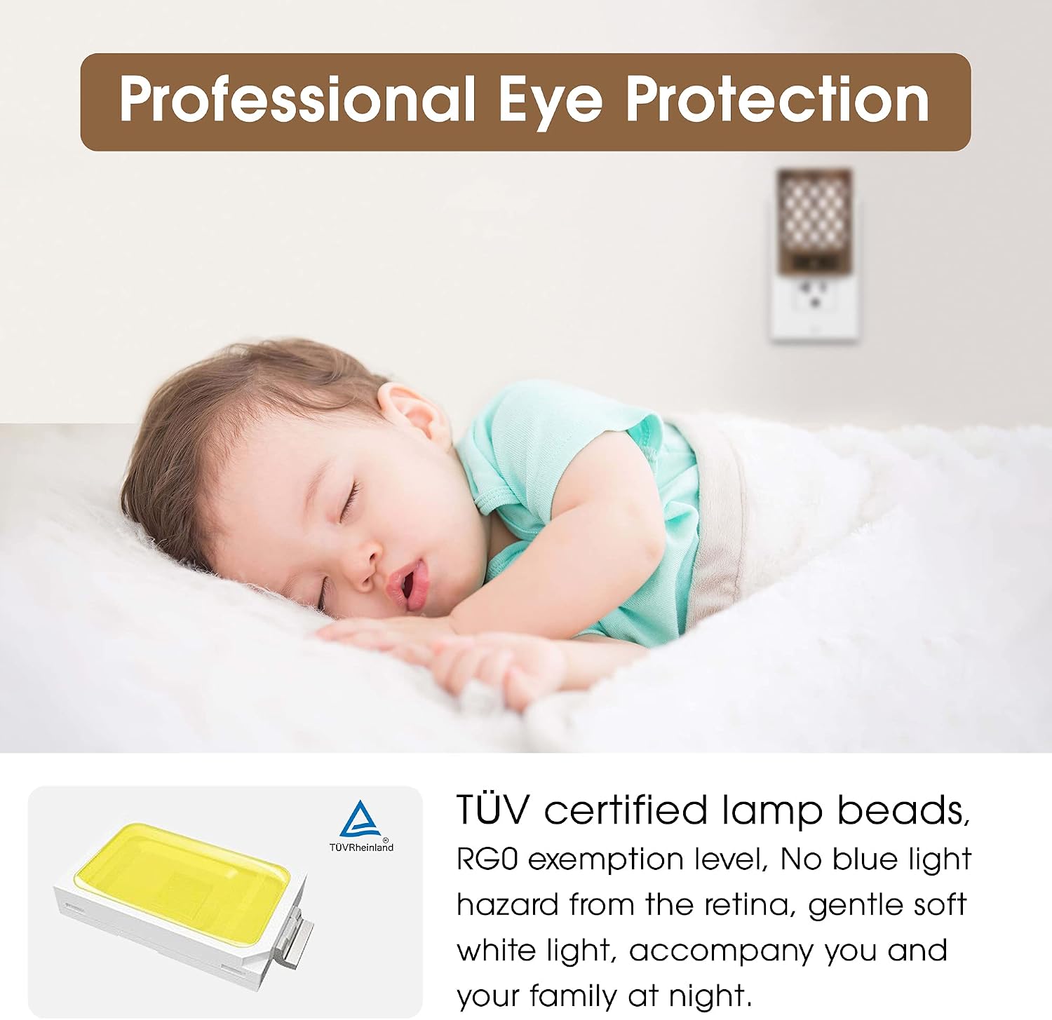 DORESshop Nights Lights Plug Into Wall, Plug in Night-Light, 3000K