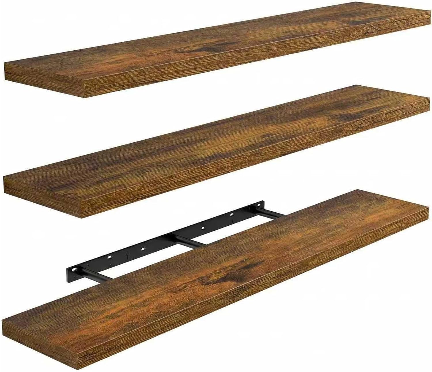 AMADA HOMEFURNISHING Floating Shelves, Wall Shelves for Bathroom/Living Room/Bedroom/Kitchen Decor