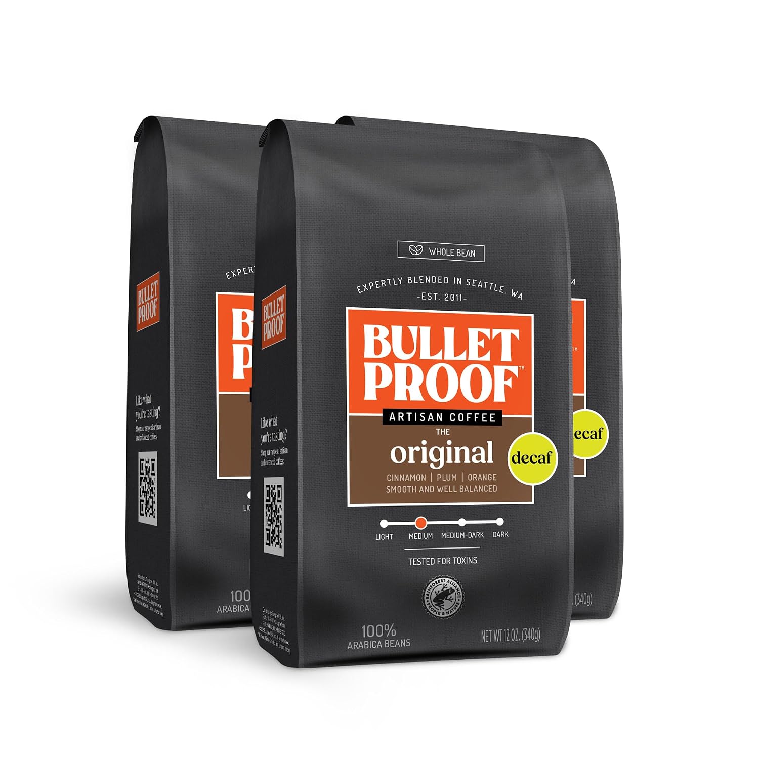 Bulletproof French Kick Dark Roast Whole Bean Coffee, 12 Ounces, 100% Arabica Coffee Sourced from Guatemala, Colombia & El Salvador