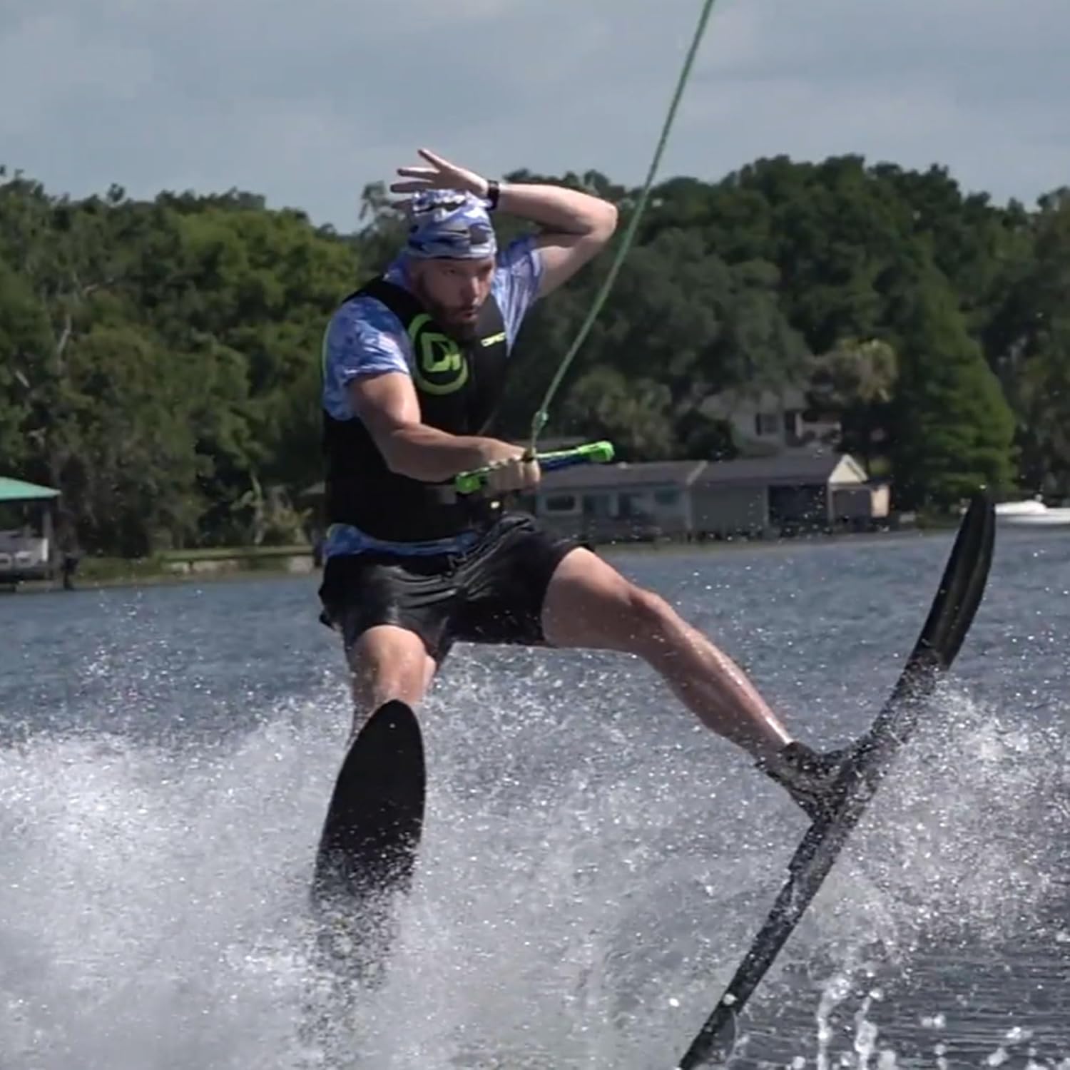 O’Brien Celebrity 64” Combo Water Skis with Jr. X-7 Adjustable Bindings for Smaller Skiers - Women & Teens, (Fits Men's US Foot Size - 2-7)