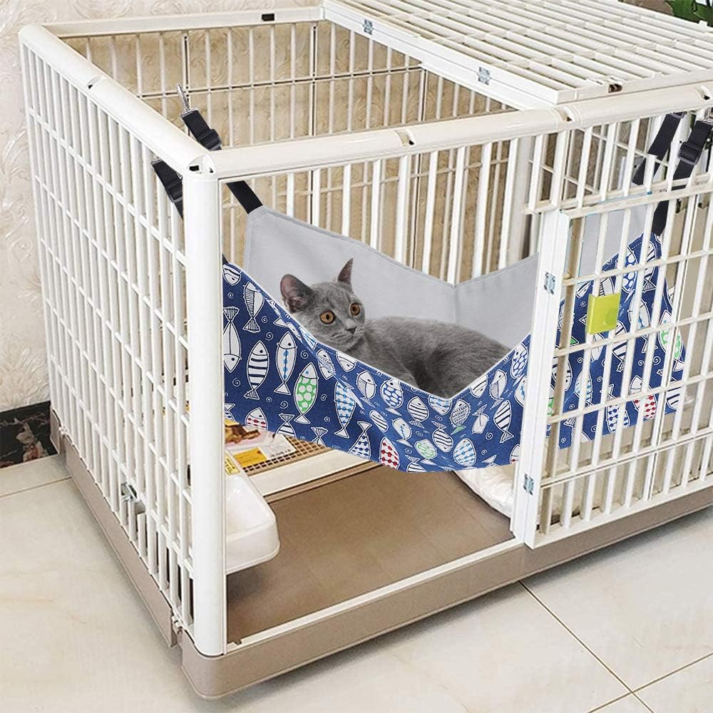 Cat Hammock Bed for Cage, 22x18 inch Adjustable Hanging Cat Hammock