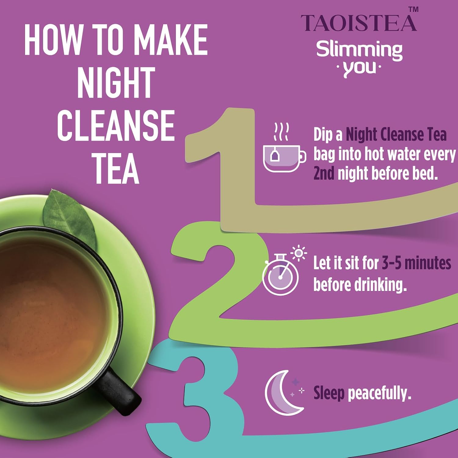 TAOISTEA 14 Day Detox Tea for Weight Loss, Body Cleanse, Metabolism Boost - Morning Boost and Night Cleanse Teas