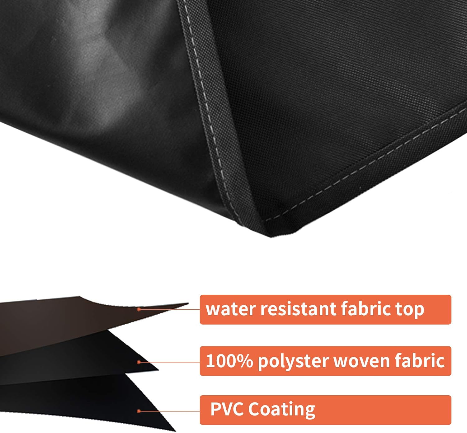 Qualward Air Conditioner Covers for Outside Units, AC Cover for Outdoor Central Unit Top Heavy Duty Water-Resistant Fits Up to 36 x 36 Inch, Black