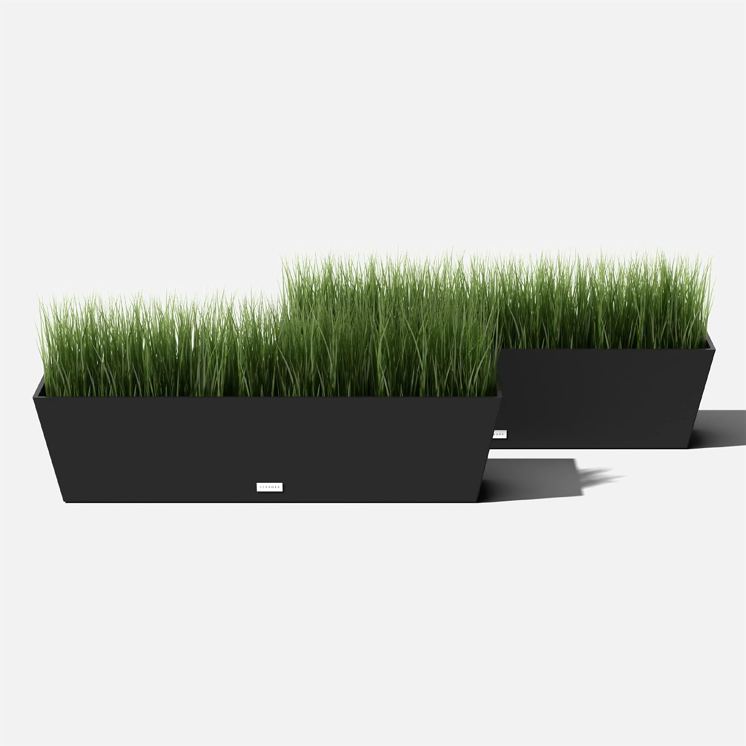 Veradek Pure Series Window Box Planter - Tapered Outdoor Planter | Made From Durable Plastic With Pre-Drilled Drainage Holes. Modern Patio/Tabletop Décor for Plants and Flowers